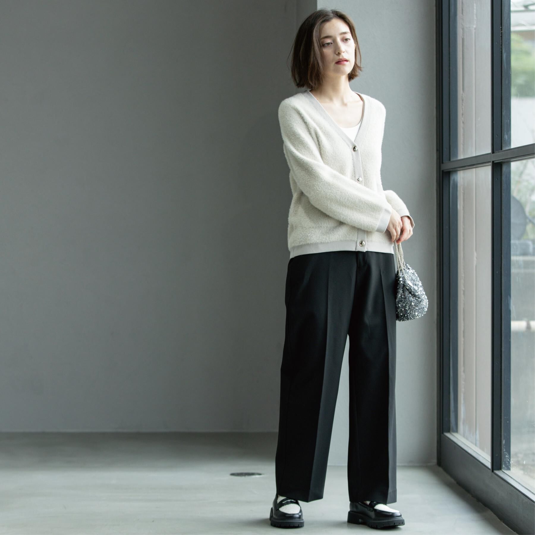 OPAQUE.CLIP「フェザーヤーンカーディガン【洗濯機OK/抗ピル】」|カーディガン|