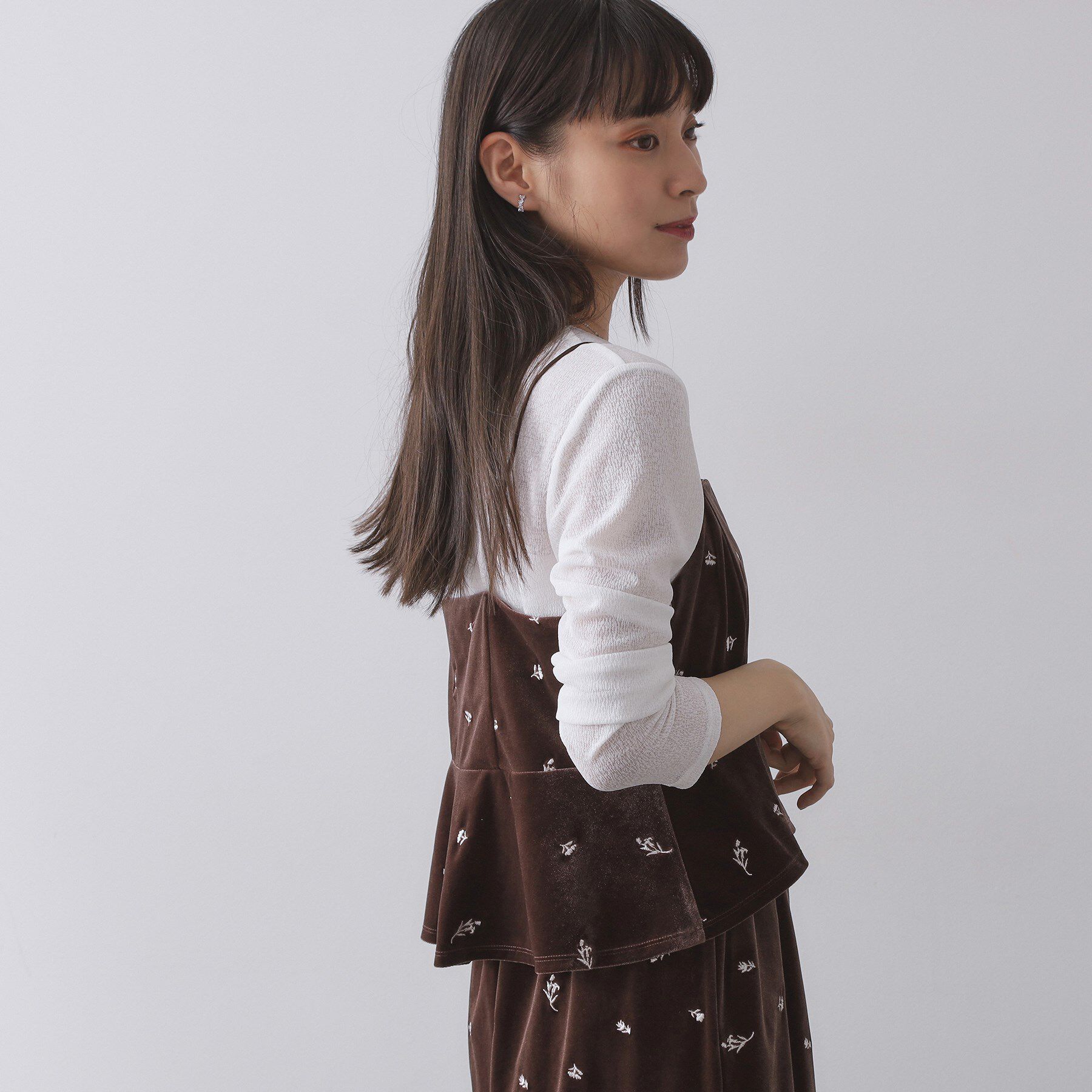 OPAQUE.CLIP「ベロアキャミ/セットアップ対応可【洗濯機OK】」|シャツ・ブラウス|