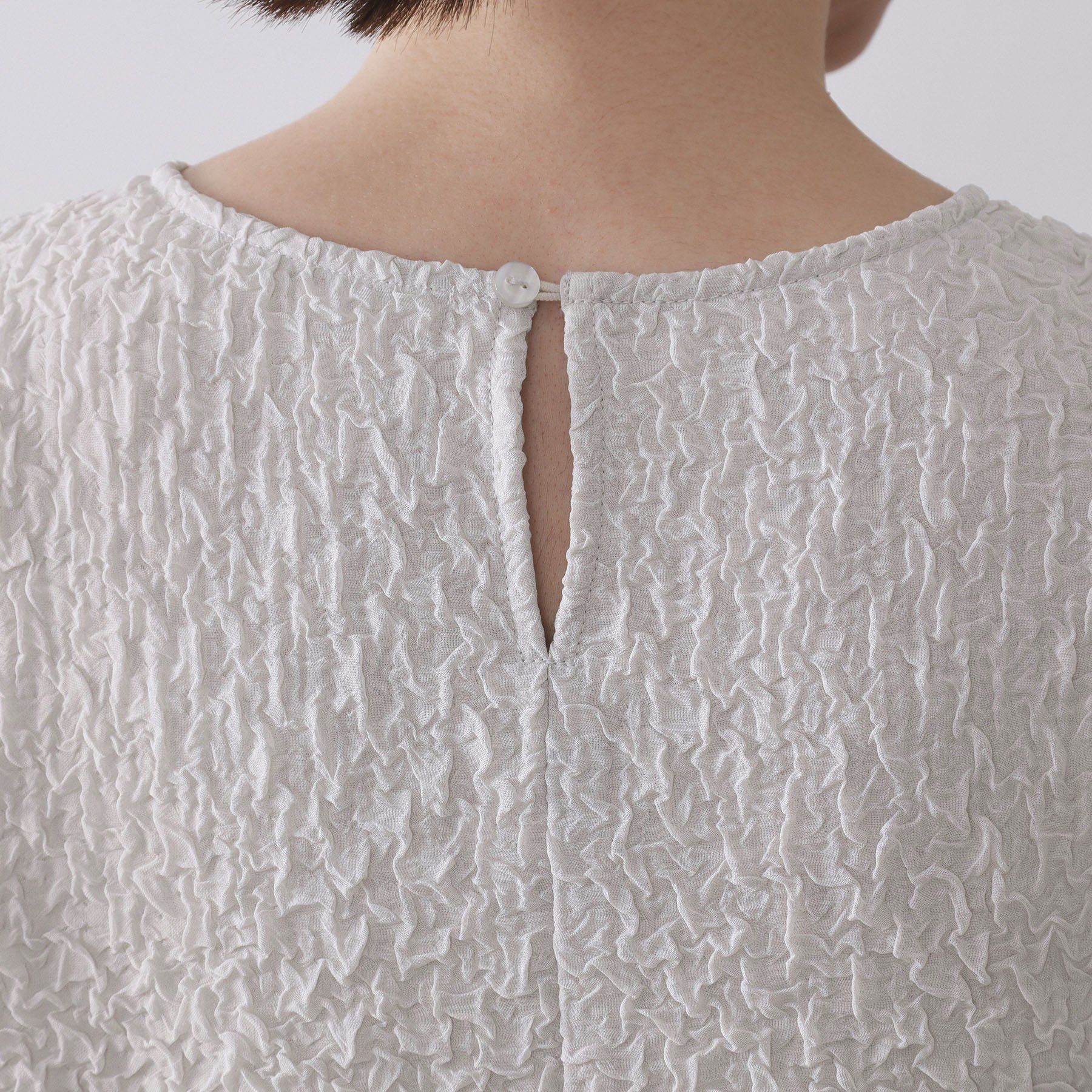 OPAQUE.CLIP「ふくれジャカードペプラムブラウス【洗濯機OK】」|シャツ・ブラウス|