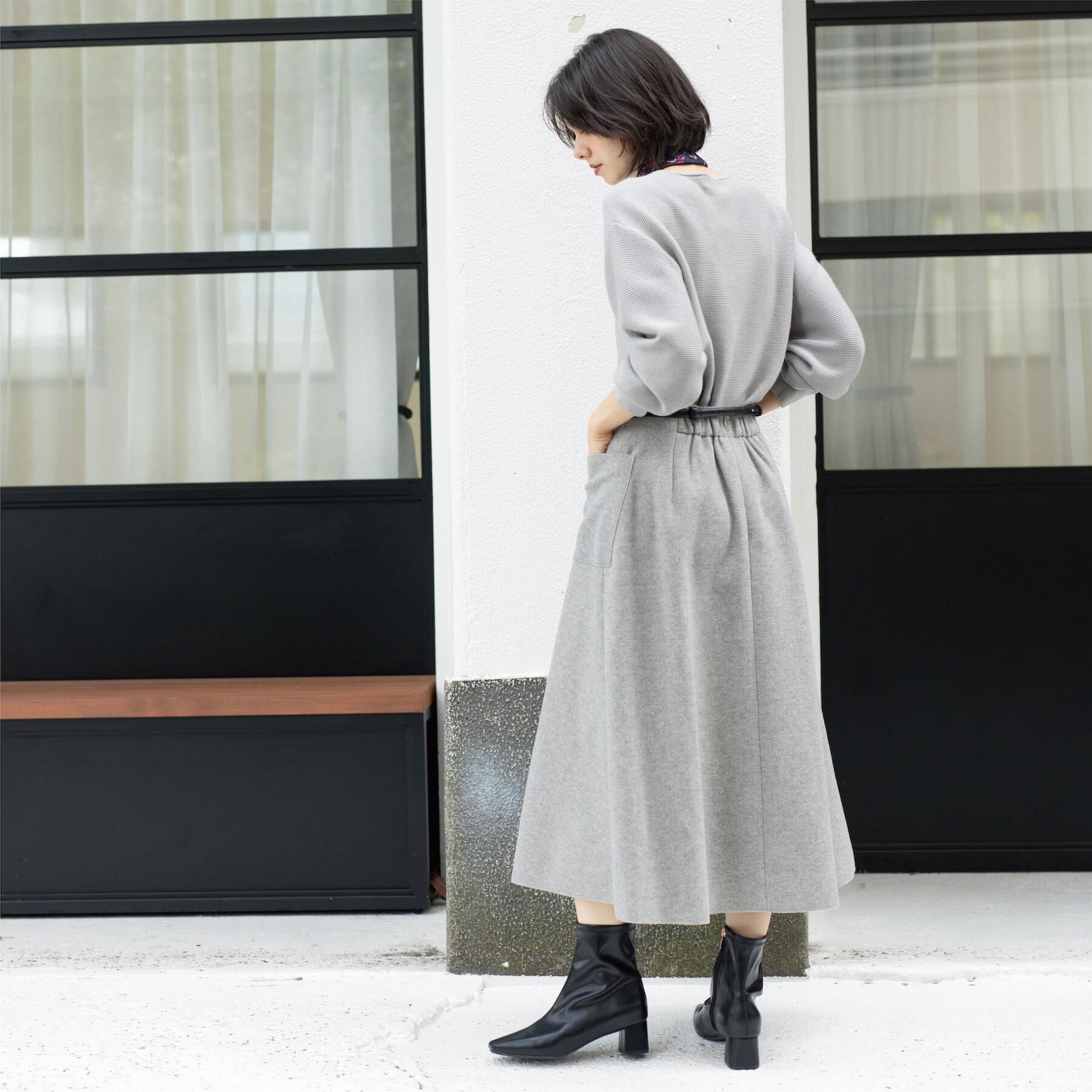 OPAQUE.CLIP「ラメガーターボートネックニット【洗濯機OK】」|ニット・セーター|