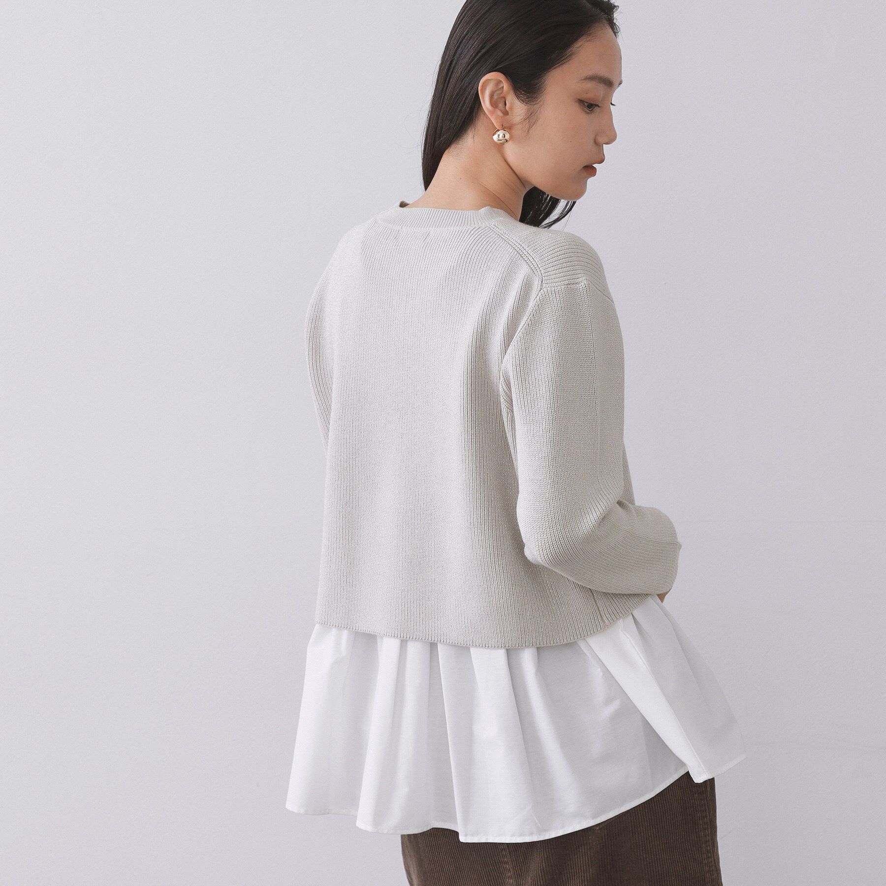 OPAQUE.CLIP「《ツインセット》ショートラメニット&times;フレアタンクトップ【洗濯機OK】」|その他|