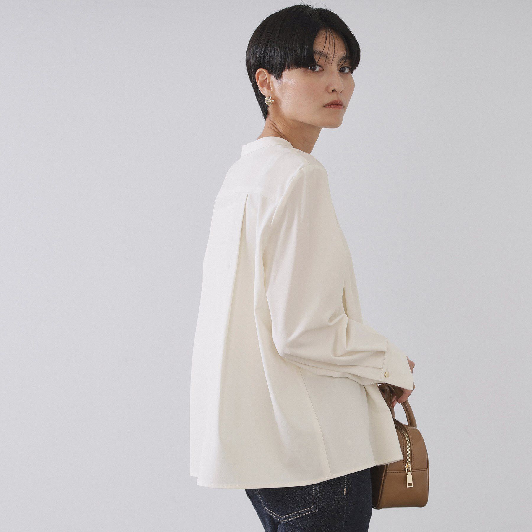 OPAQUE.CLIP「タックスキッパーブラウス【洗濯機OK】」|シャツ・ブラウス|