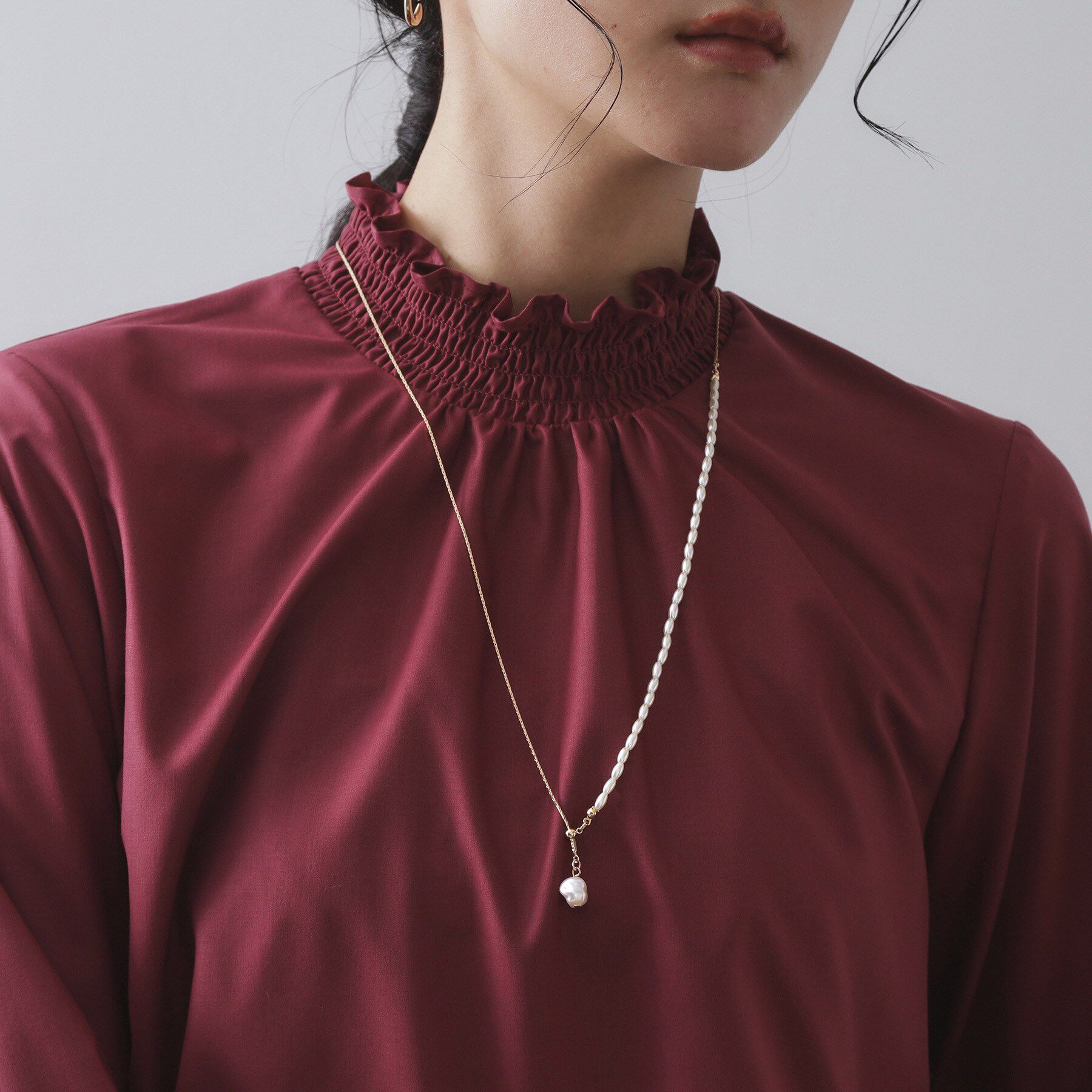 OPAQUE.CLIP「フェイクパールネックレス」|ネックレス|