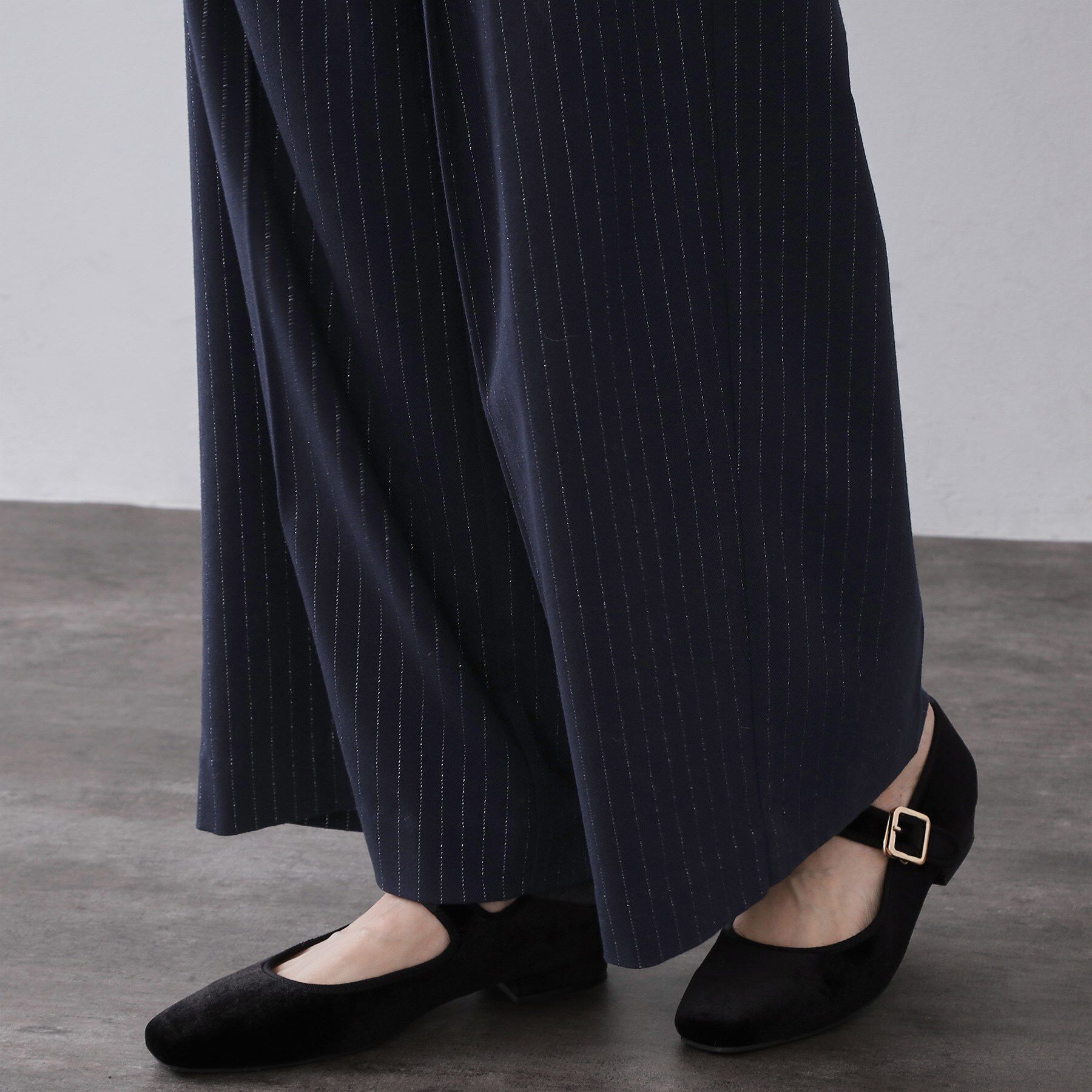 OPAQUE.CLIP「ラメストライプワイドパンツ【洗濯機OK】」|その他|