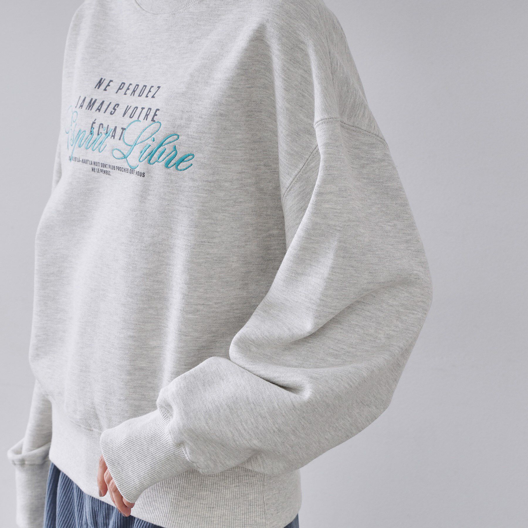 OPAQUE.CLIP「裏毛プリント刺繍ロゴ【洗濯機OK】」|パーカー|