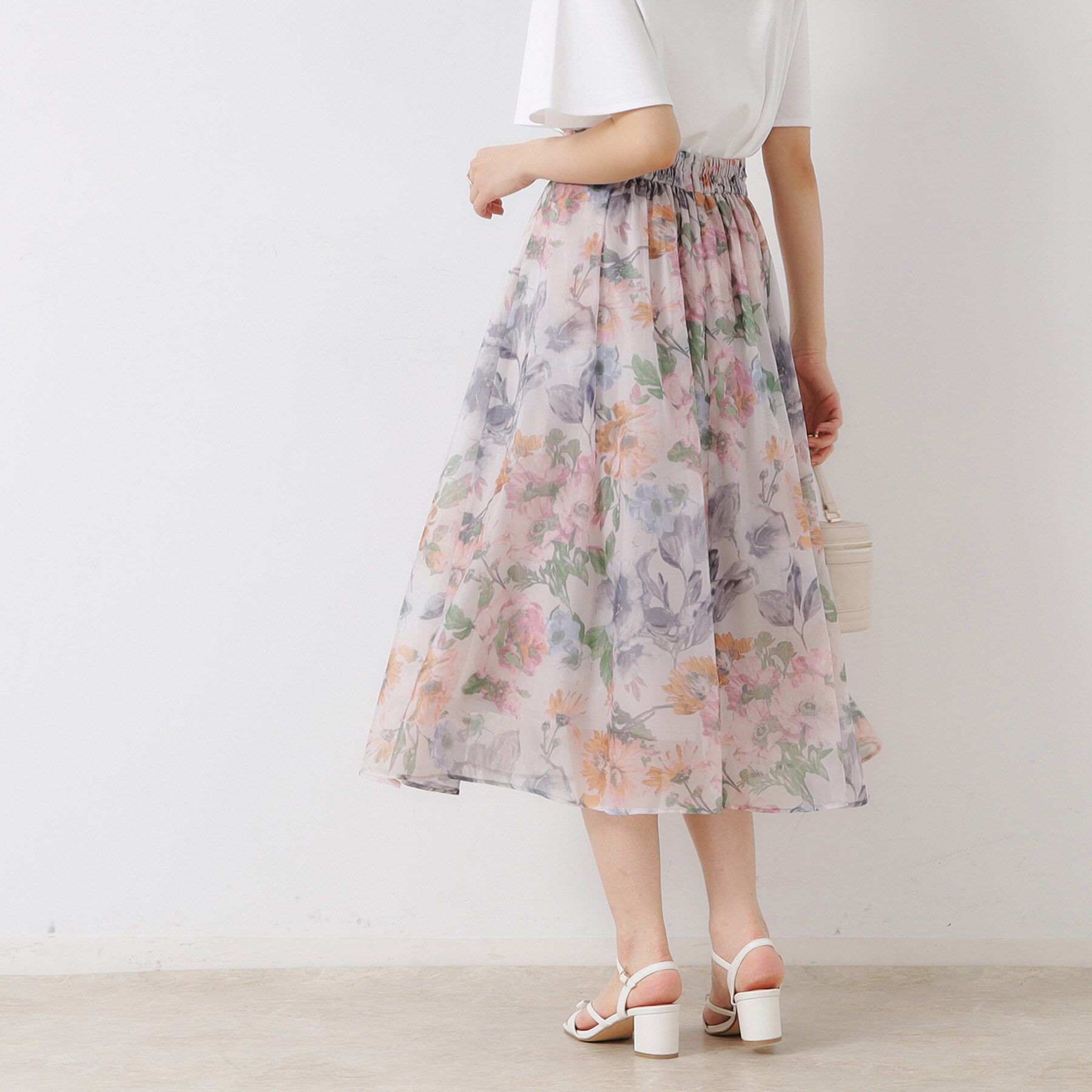 Couture broach「【一枚で着映える・華やか・上品】Summerオーガンフルールスカート」|スカート|