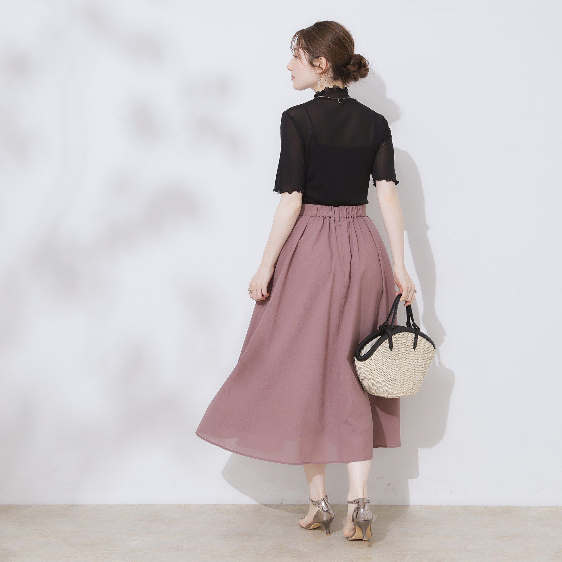 Couture broach「シアーチュール5分袖トップス」|Tシャツ・カットソー|