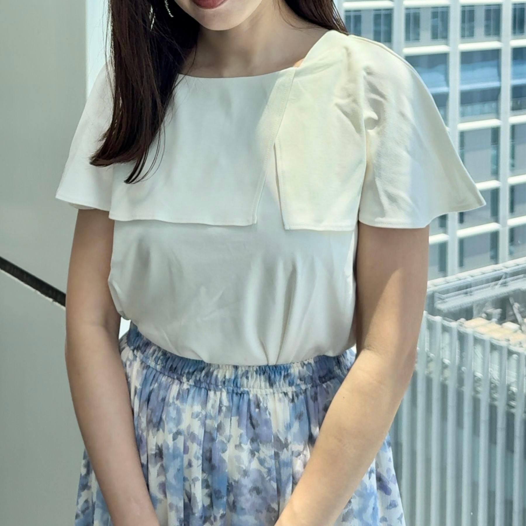 Couture broach「【マシンウォッシャブル・UVケア・接触冷感】2WAYケープデザインカットソー」|Tシャツ・カットソー|