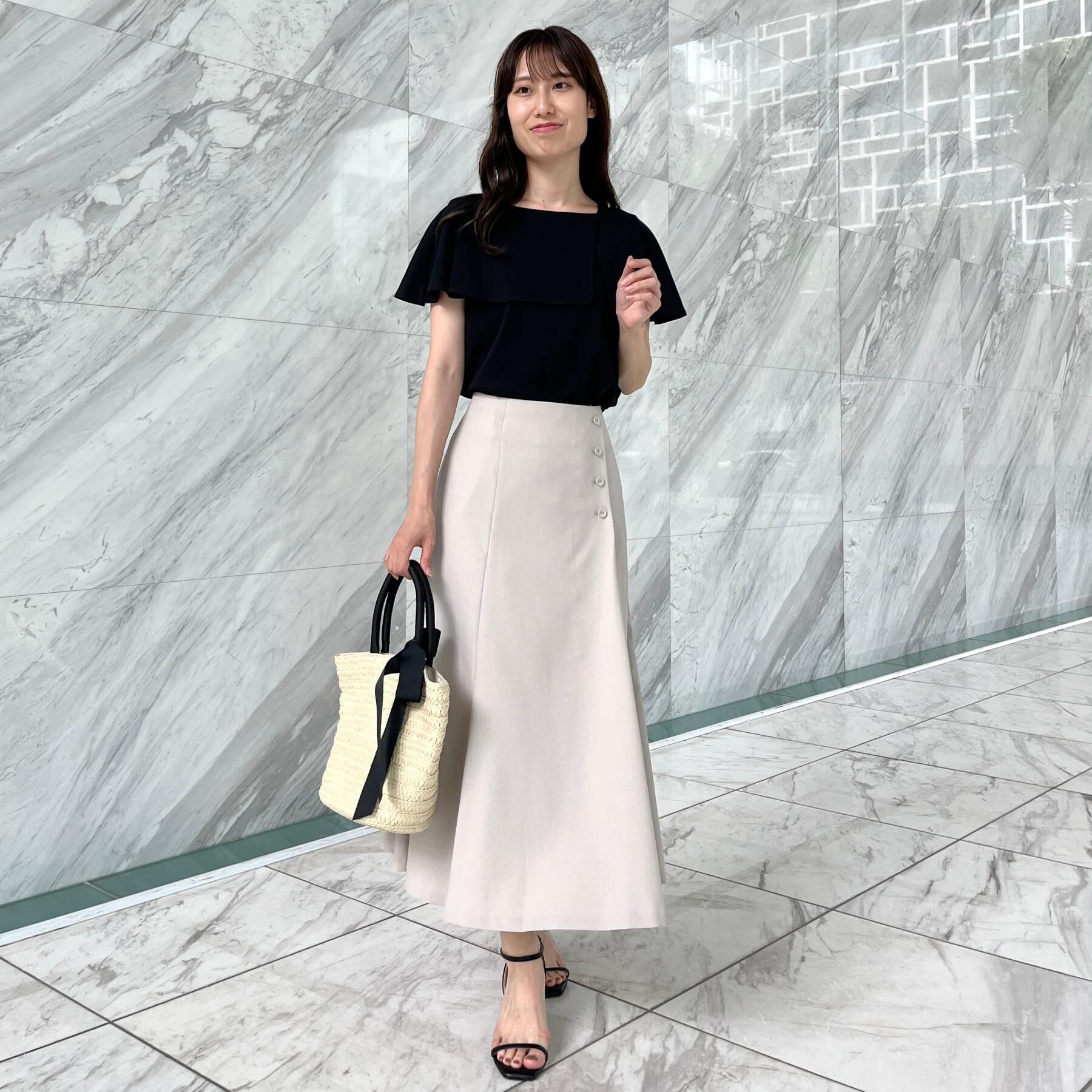 Couture broach「【マシンウォッシャブル・UVケア・接触冷感】2WAYケープデザインカットソー」|Tシャツ・カットソー|