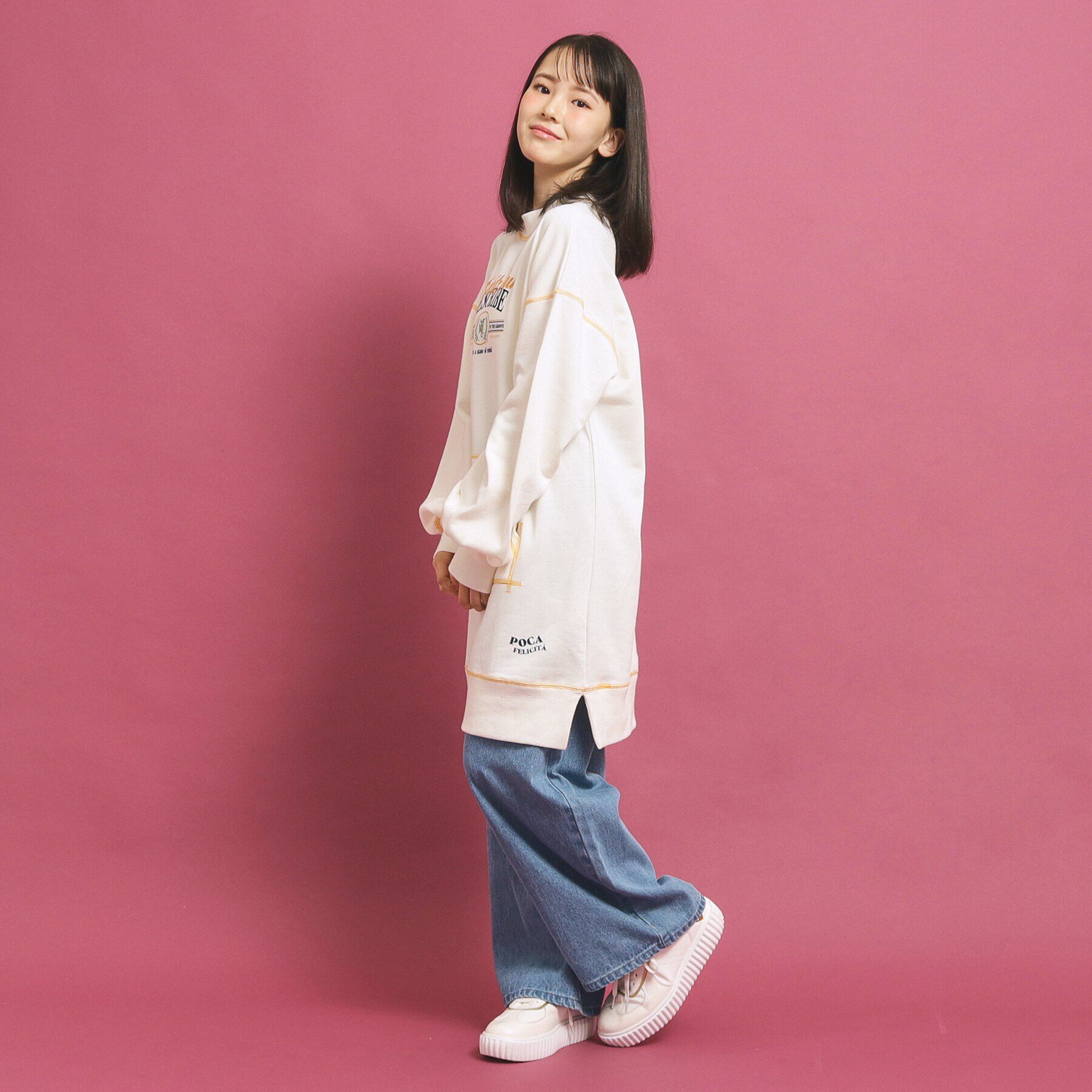 PINK-latte「オールドロゴチュニックワンピース」|ワンピース|