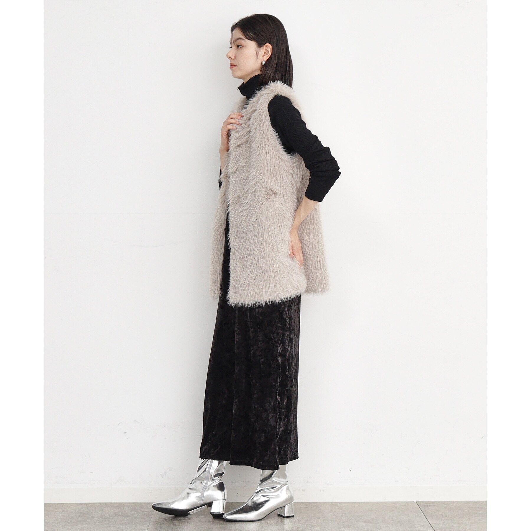 THE SHOP TK「【ヒルナンデス！で紹介】【旬なスタイル/ふわふわ】アソートファーベスト」|ベスト・ジレ|