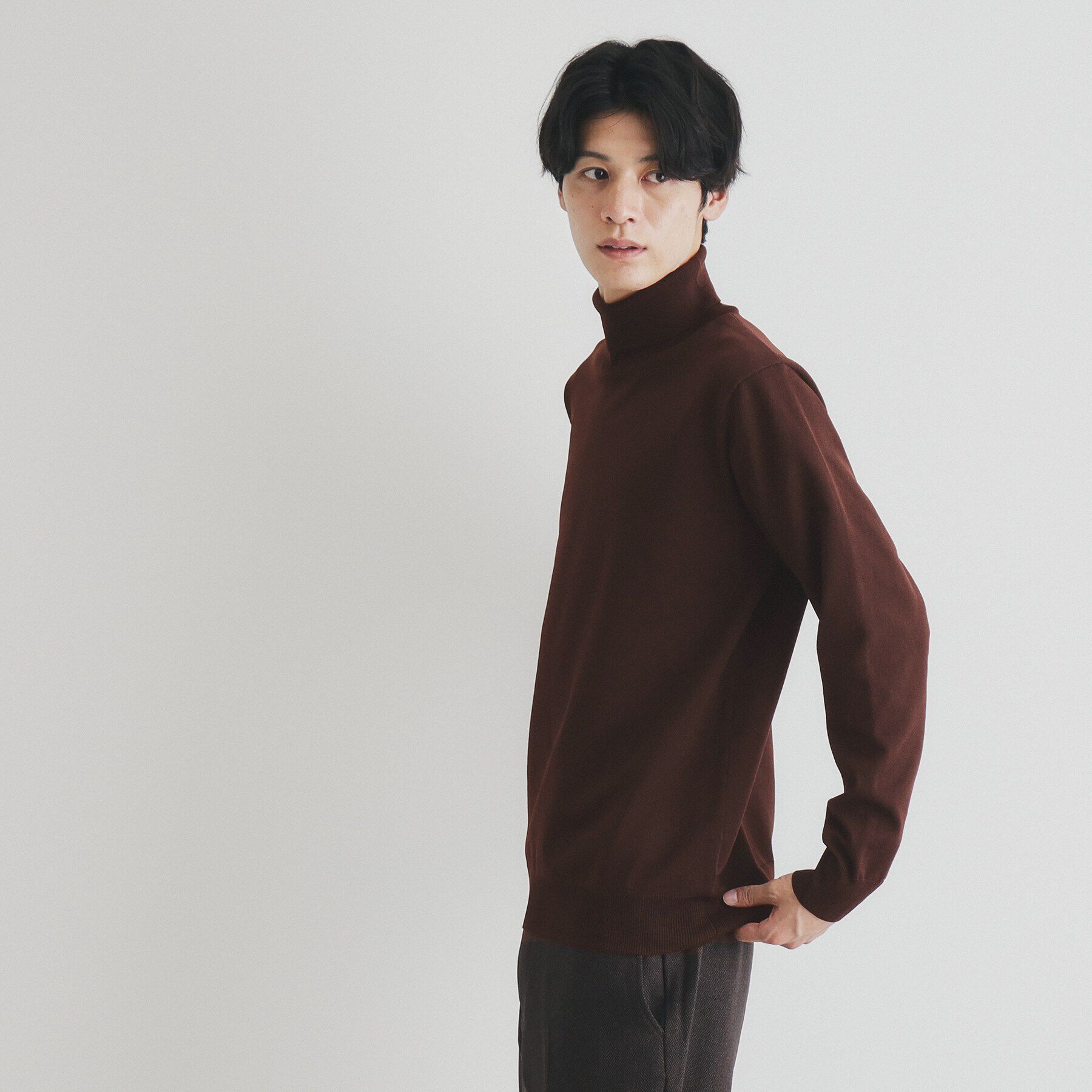 THE SHOP TK「ライトポリタートルニット」|ニット・セーター|