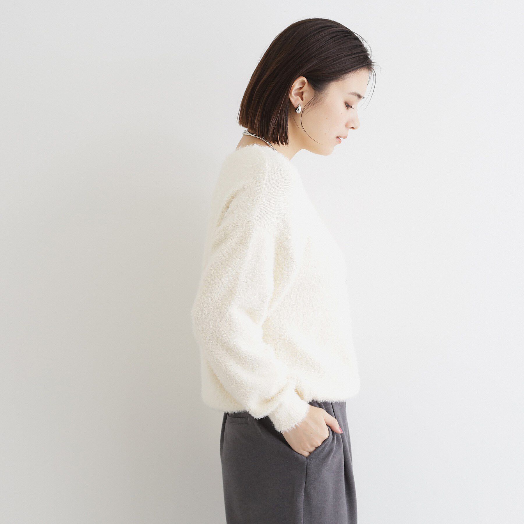 THE SHOP TK「【＠BAILA掲載】【前後2way】フェザーニット/洗える」|ニット・セーター|