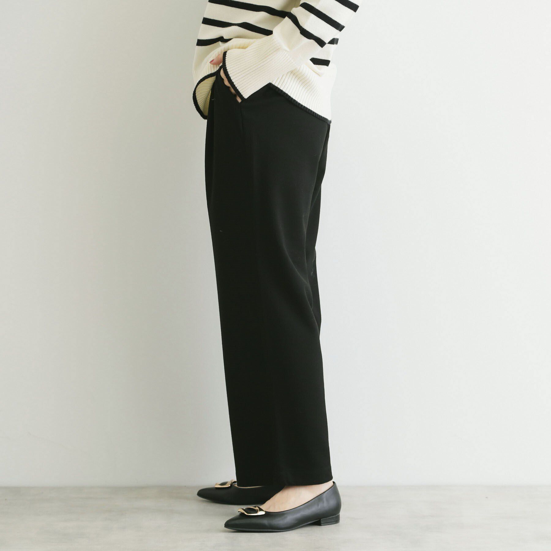 THE SHOP TK「【＠BAILA掲載】両面起毛ベーシックワイドパンツ/洗える」|その他|