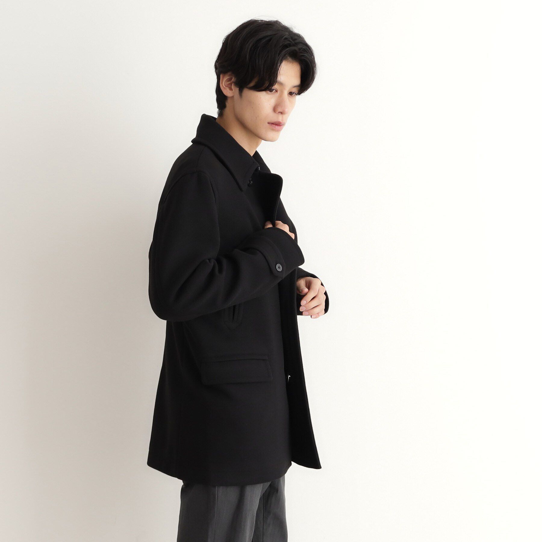 THE SHOP TK「ウーリックシングルPコート」|ピーコート|