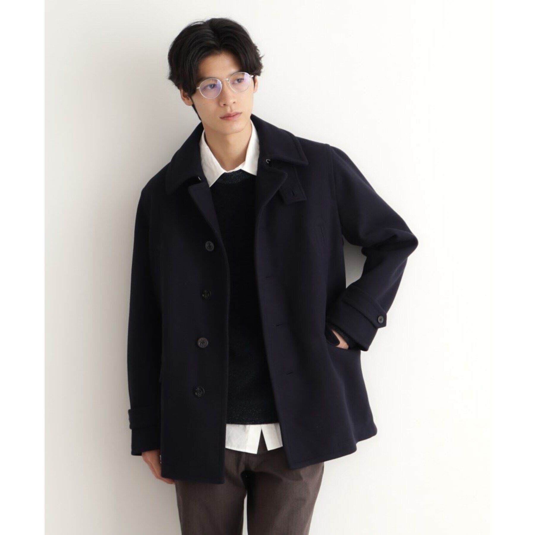 THE SHOP TK「ウーリックシングルPコート」|ピーコート|