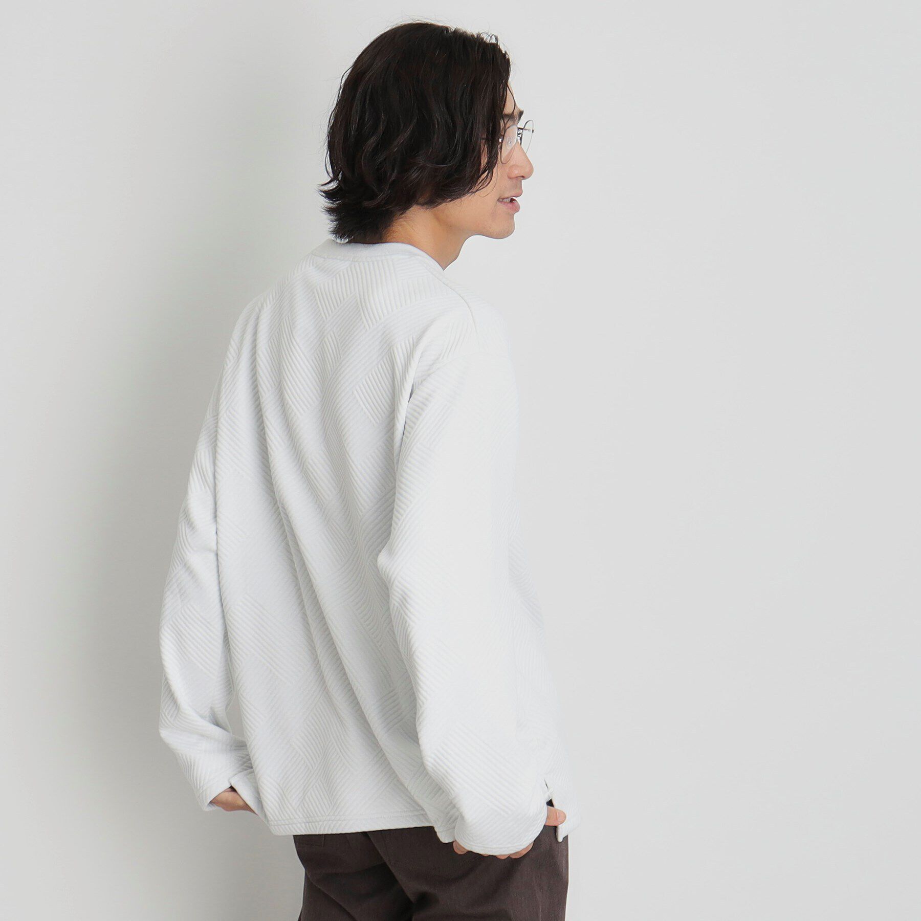 THE SHOP TK「ふくれキルティングフリースプルオーバー」|Tシャツ・カットソー|