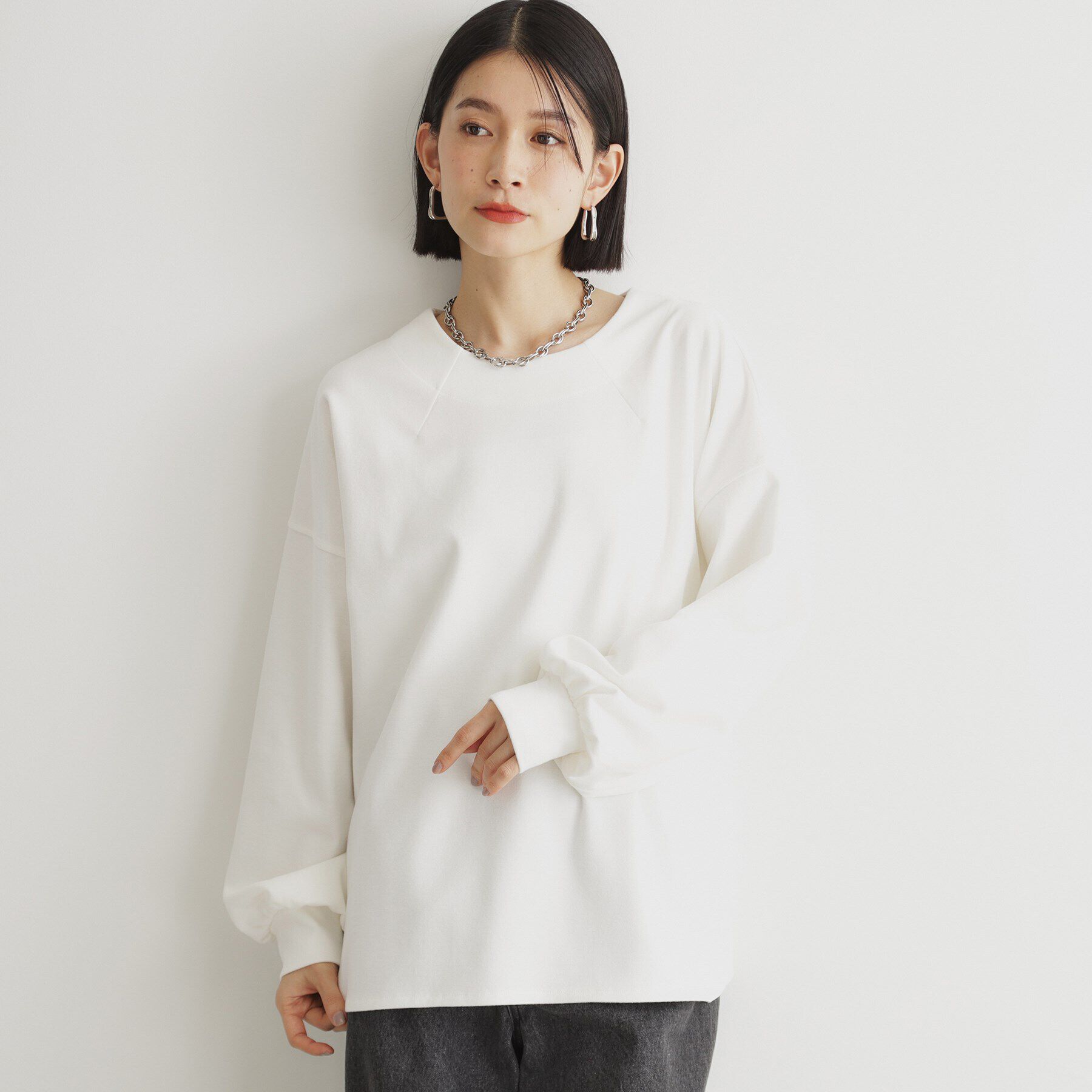 THE SHOP TK「【あったか機能】サーモジャージプルオーバー/洗える」|Tシャツ・カットソー|