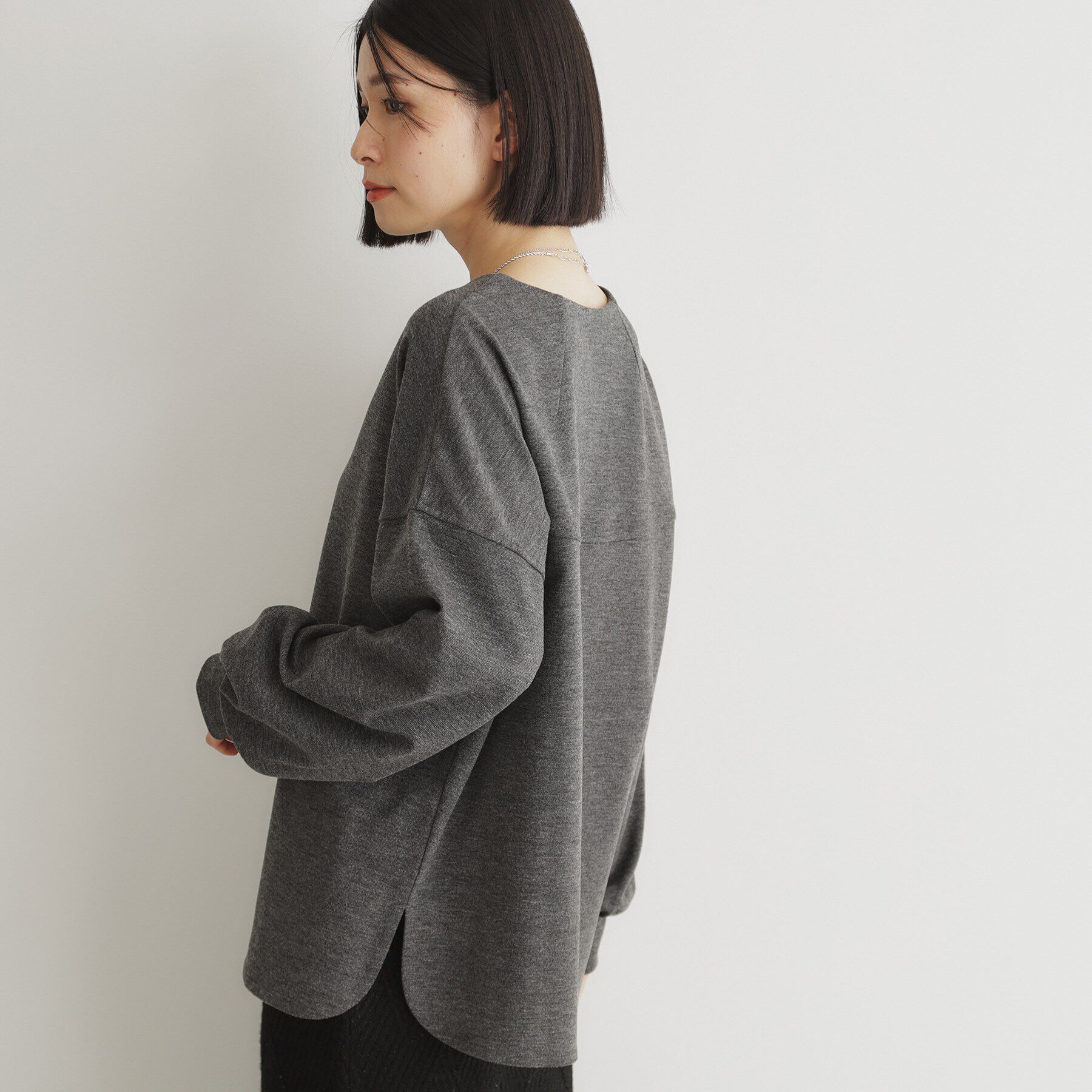 THE SHOP TK「【あったか機能】サーモジャージプルオーバー/洗える」|Tシャツ・カットソー|