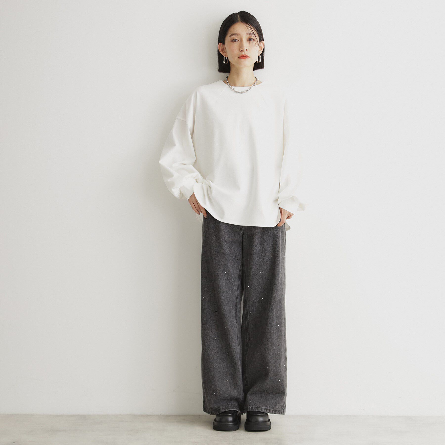 THE SHOP TK「【あったか機能】サーモジャージプルオーバー/洗える」|Tシャツ・カットソー|