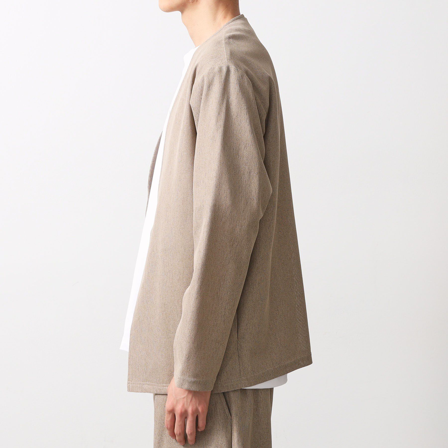 THE SHOP TK「シャリルジャージカーディガン 洗濯機OK/吸水速乾/イージーケア/セットアップ可」|カーディガン|