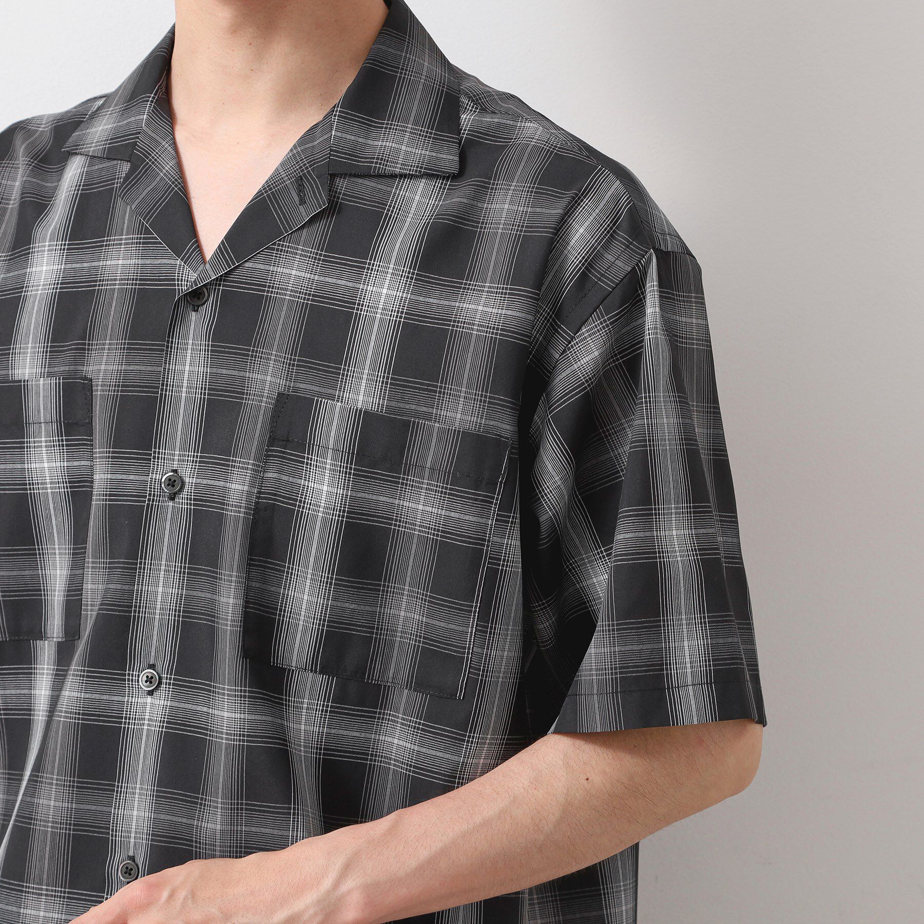 THE SHOP TK「オンブレチェック半袖シャツ 洗濯機OK」|シャツ・ブラウス|