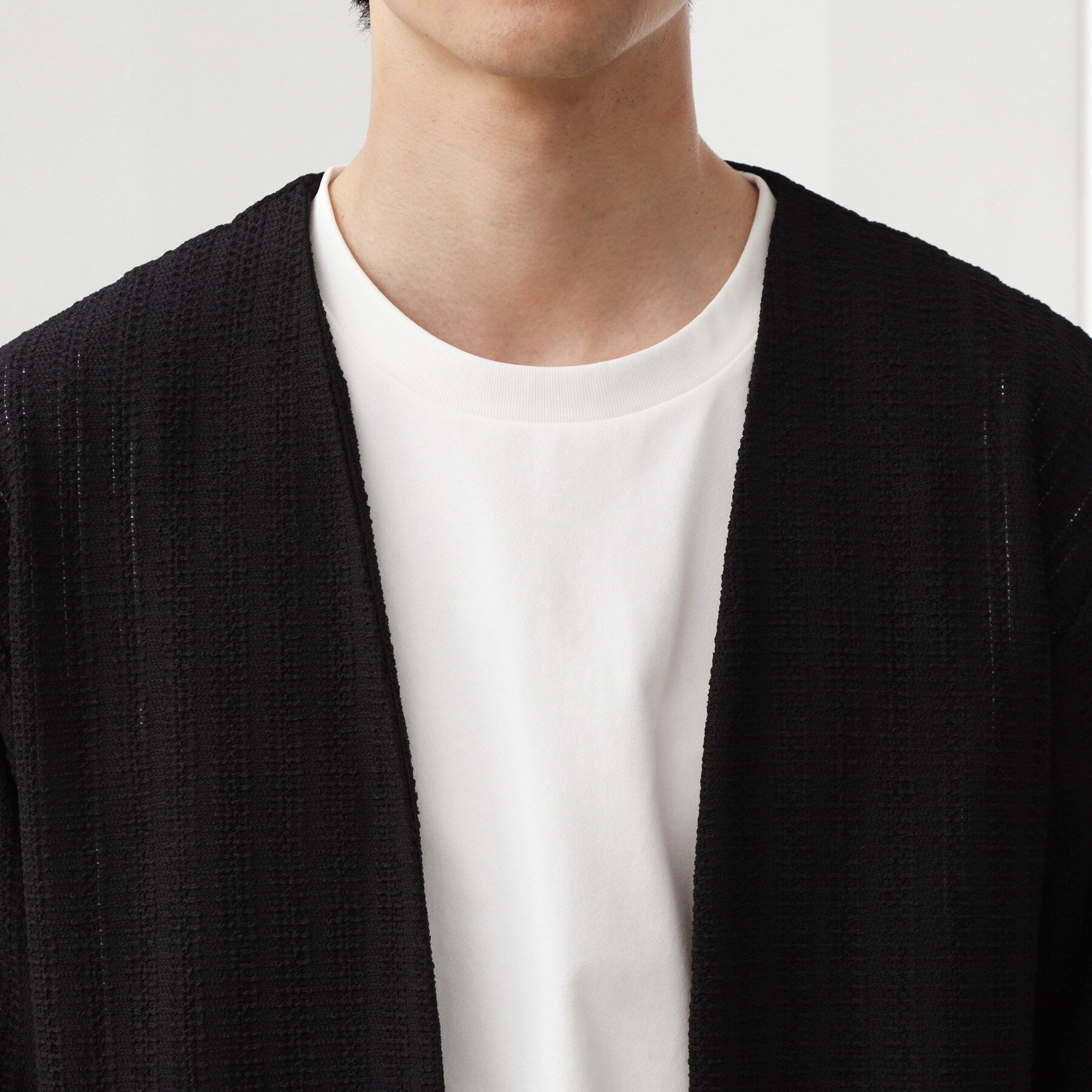 THE SHOP TK「【セットでお買い得！！】長袖カーディガン＋半袖Tシャツ　洗濯機OK/吸水速乾(Tシャツのみ)」|カーディガン|