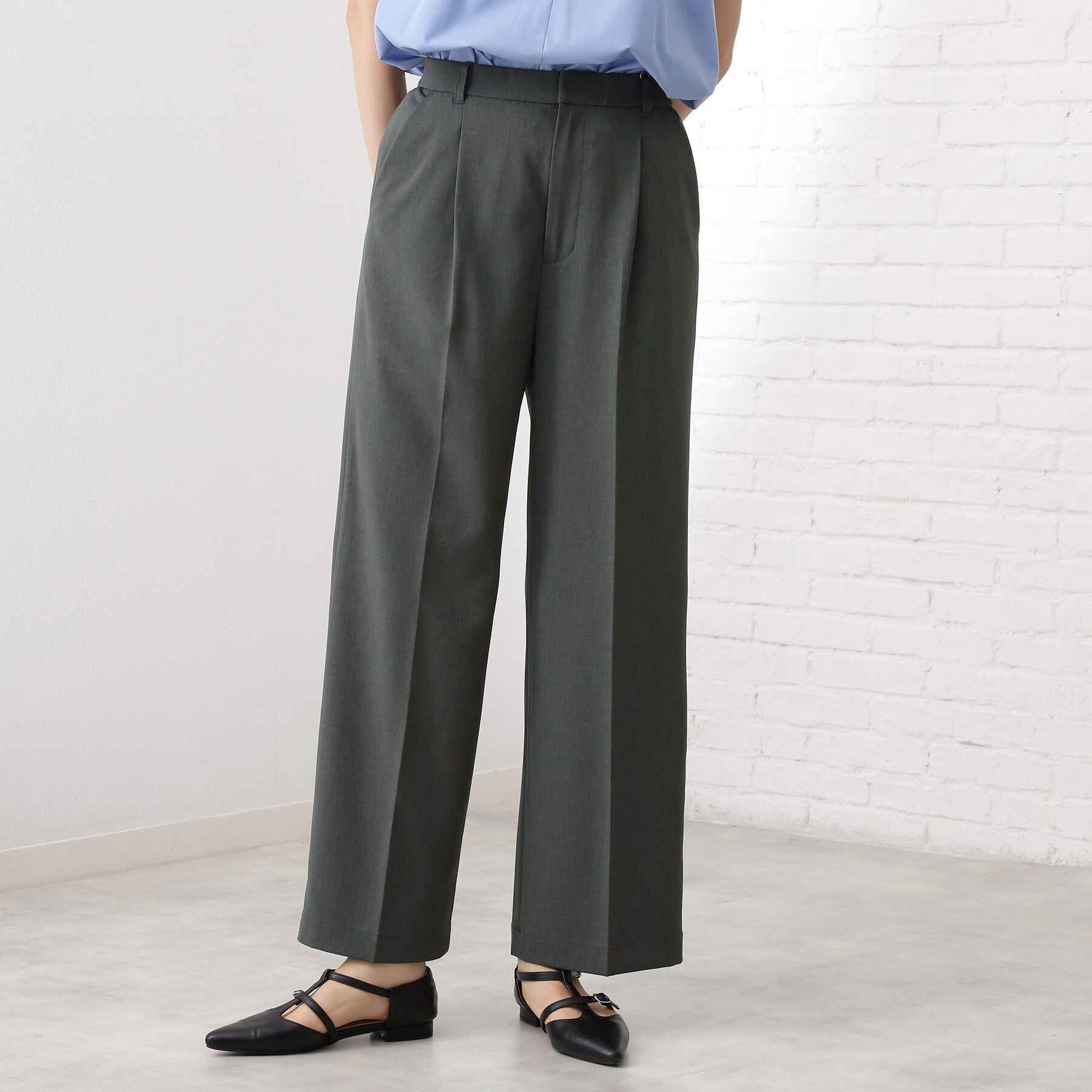 THE SHOP TK「【美脚見え】タックワイドパンツ【セットアップ可】」|その他|