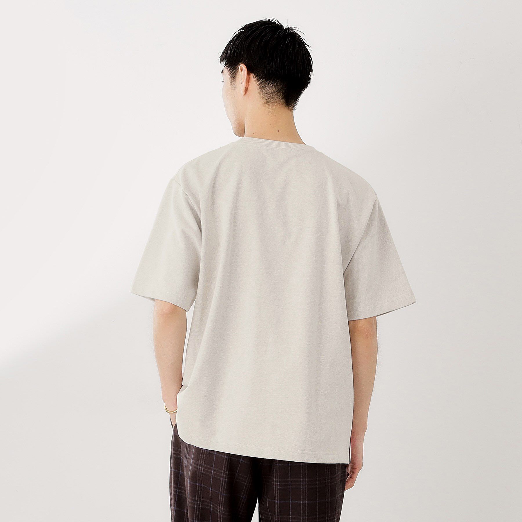 THE SHOP TK「裏配色5分袖プルオーバー」|Tシャツ・カットソー|