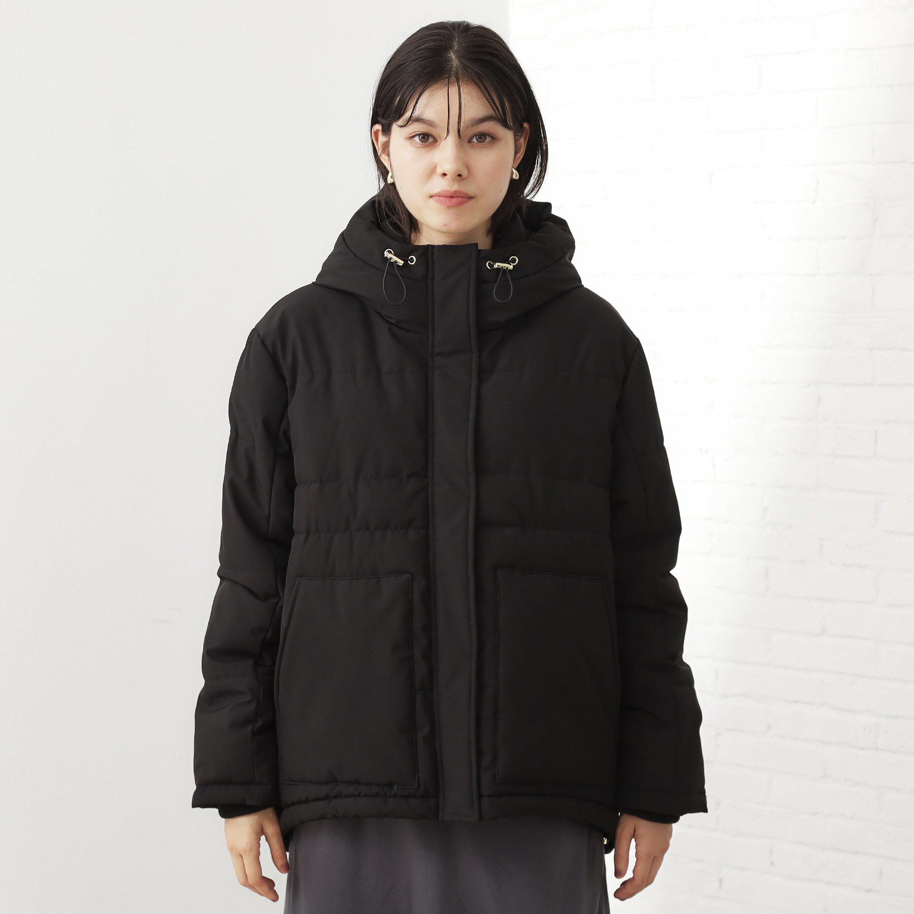 THE SHOP TK「【すっきり見えシルエット】上品ふわもこ中綿ブルゾン」|ダウン|