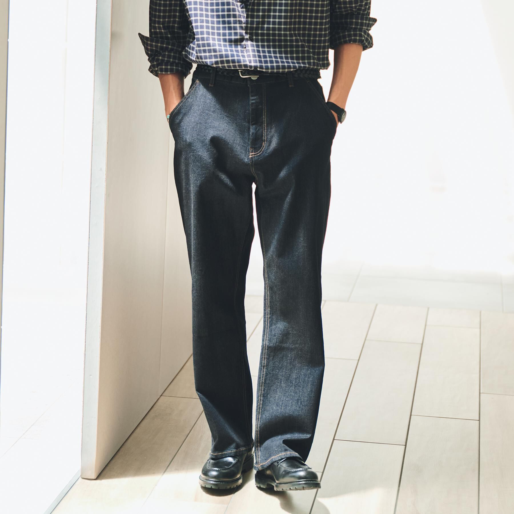 THE SHOP TK「コットンカーブデニム 【セットアップ可/洗濯機OK】」|デニム|