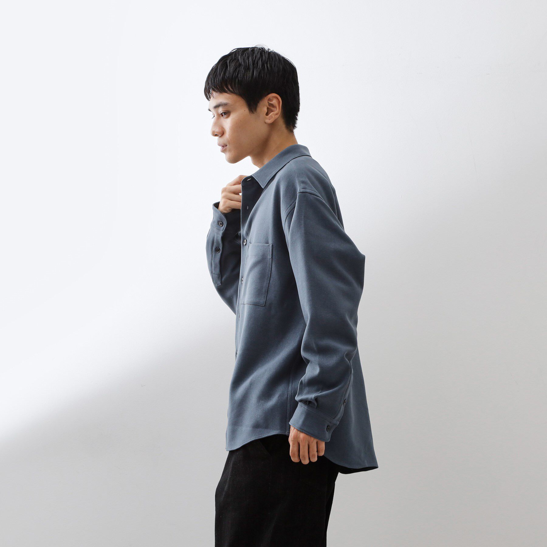 THE SHOP TK「【大人のきれいめカジュアルに】ウールライク長袖シャツ 洗濯機OK」|シャツ・ブラウス|