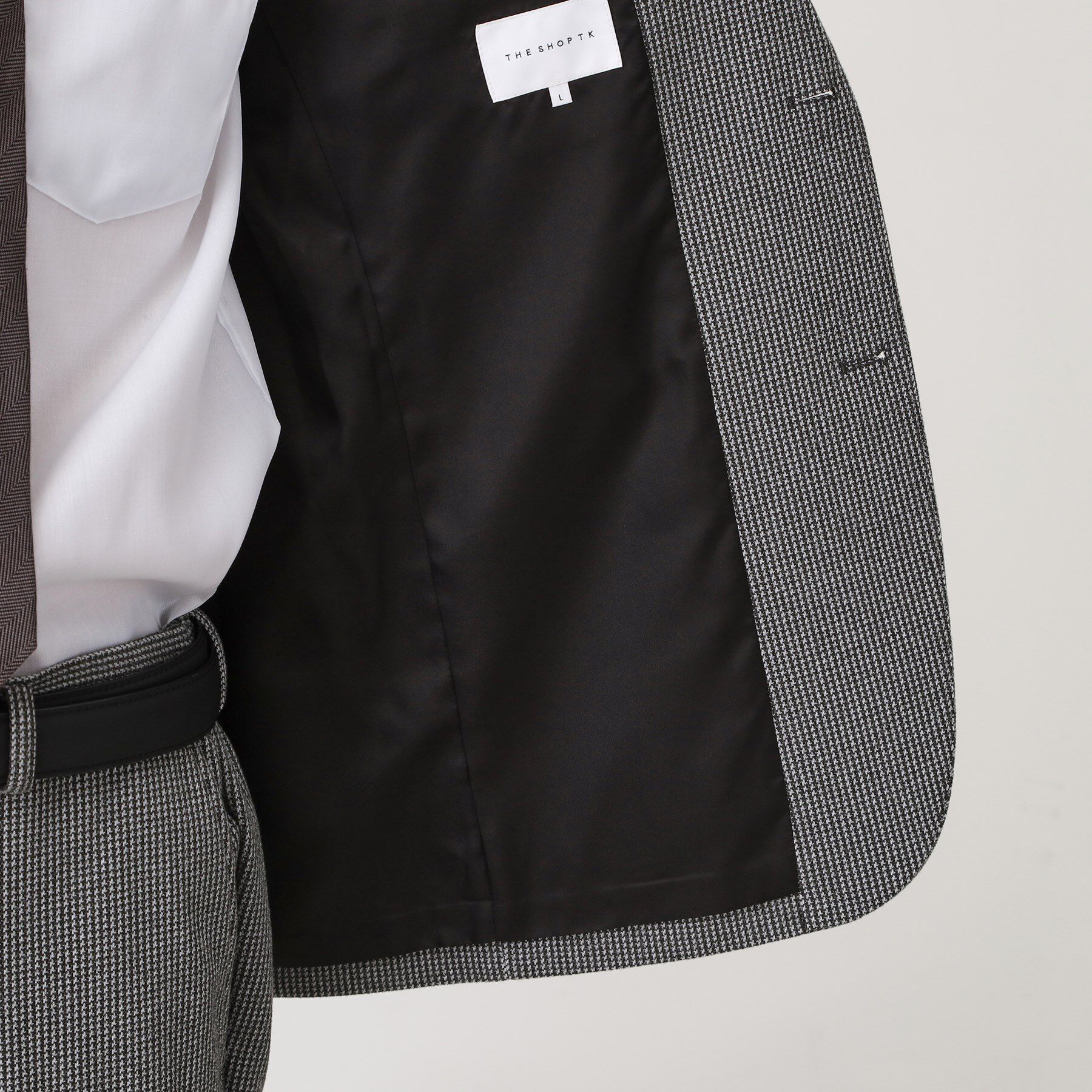 THE SHOP TK「ツイードライクジャージジャケット【セットアップ可／洗濯機OK】」|テーラードジャケット|