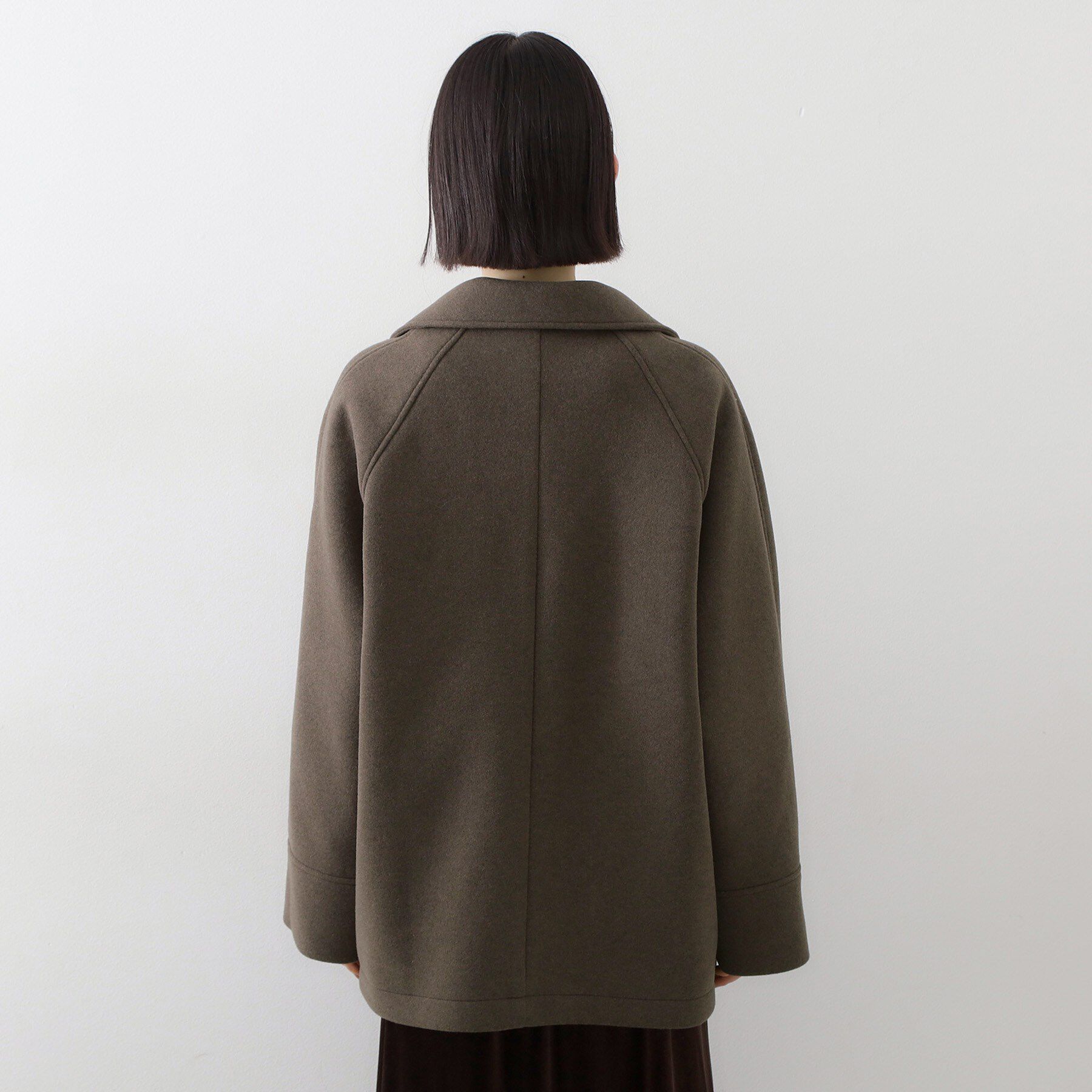 THE SHOP TK「柔らかで大人上品 ジャージメルトンPコート」|ピーコート|