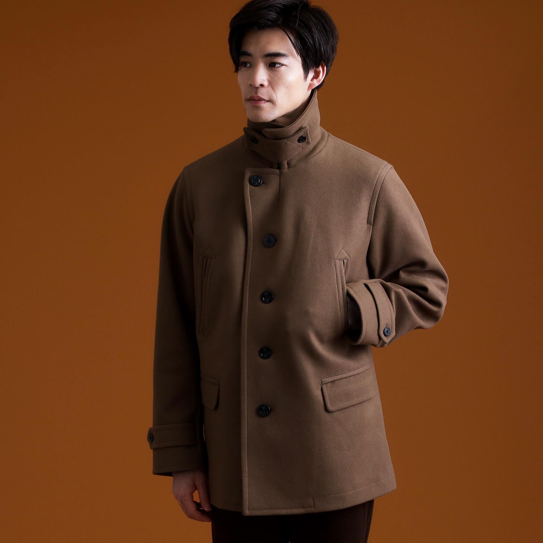 THE SHOP TK「ウーリックシングルPジャケット」|ピーコート|