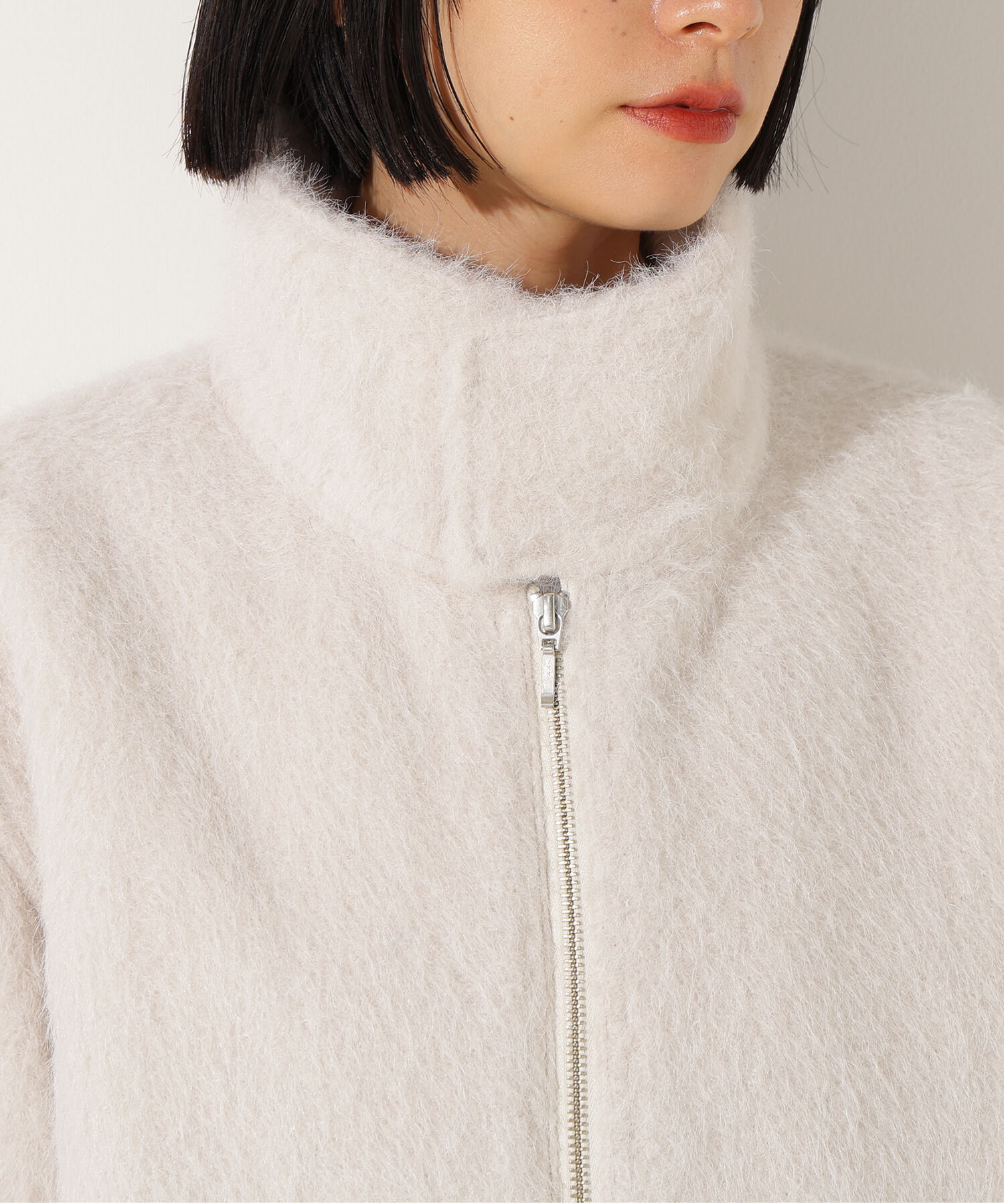  「スタンドネックシャギーブルゾン」|ブルゾン・スタジャン|