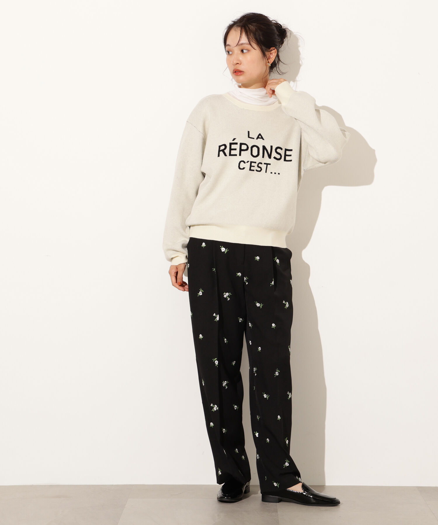  「フレンチロゴジャガードニット」|ニット・セーター|