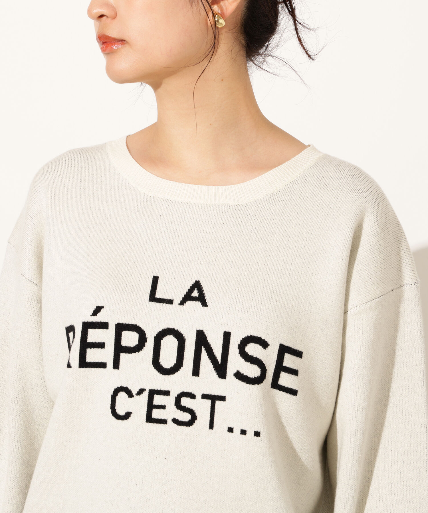  「フレンチロゴジャガードニット」|ニット・セーター|