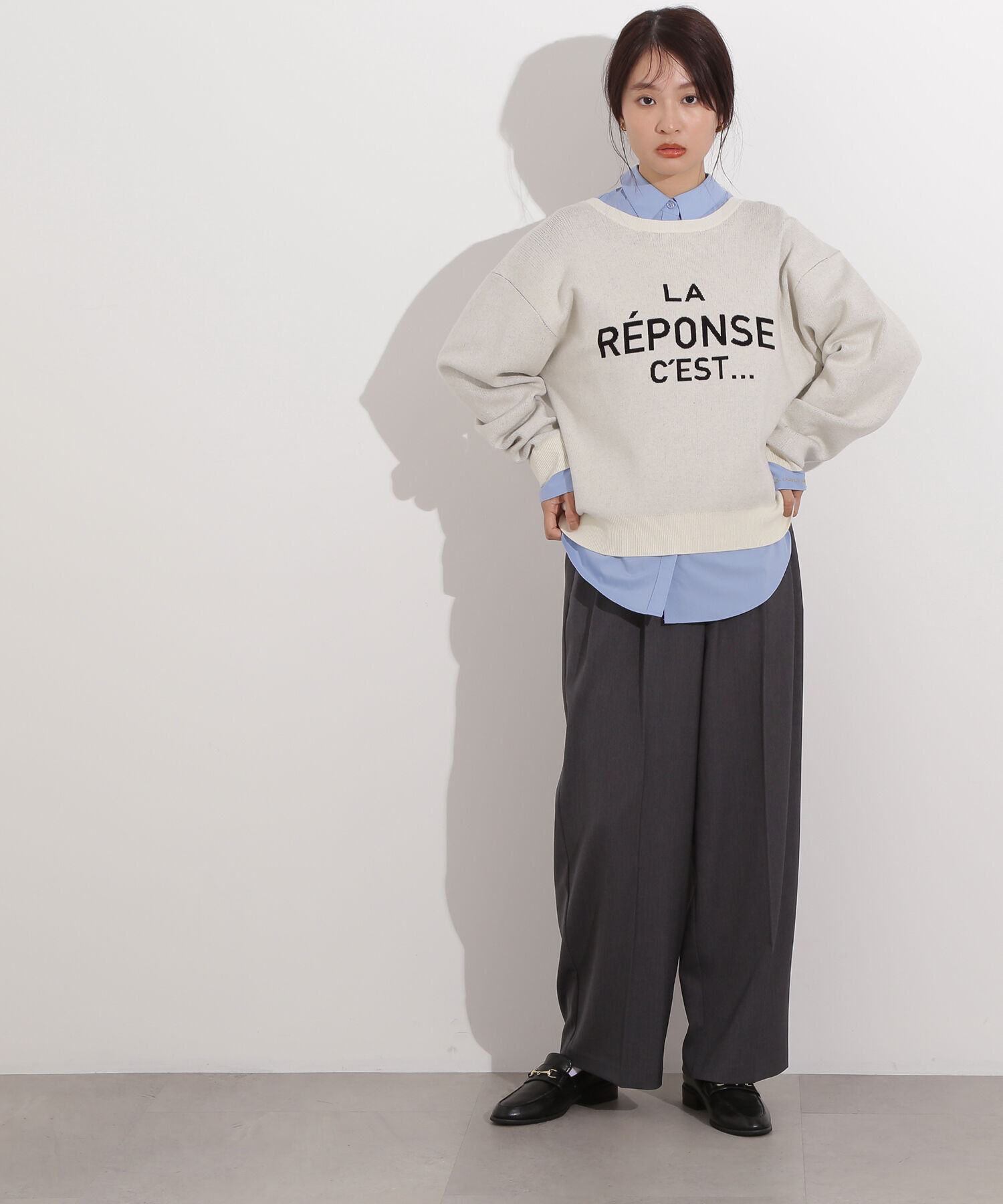  「フレンチロゴジャガードニット」|ニット・セーター|