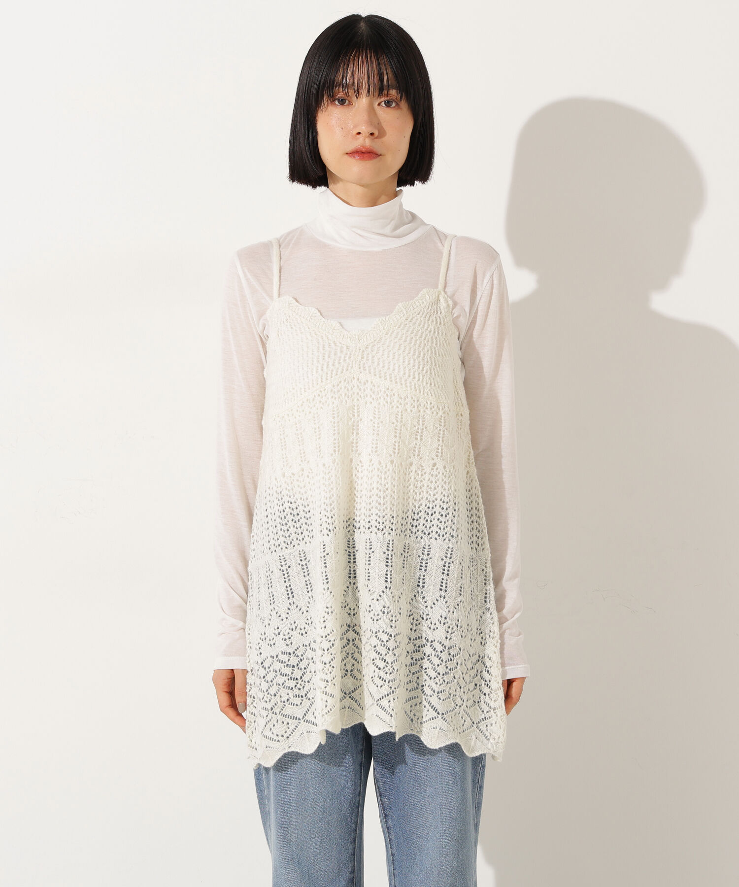  「カギアミ風ヘアリーニットビスチェ」|ニット・セーター|