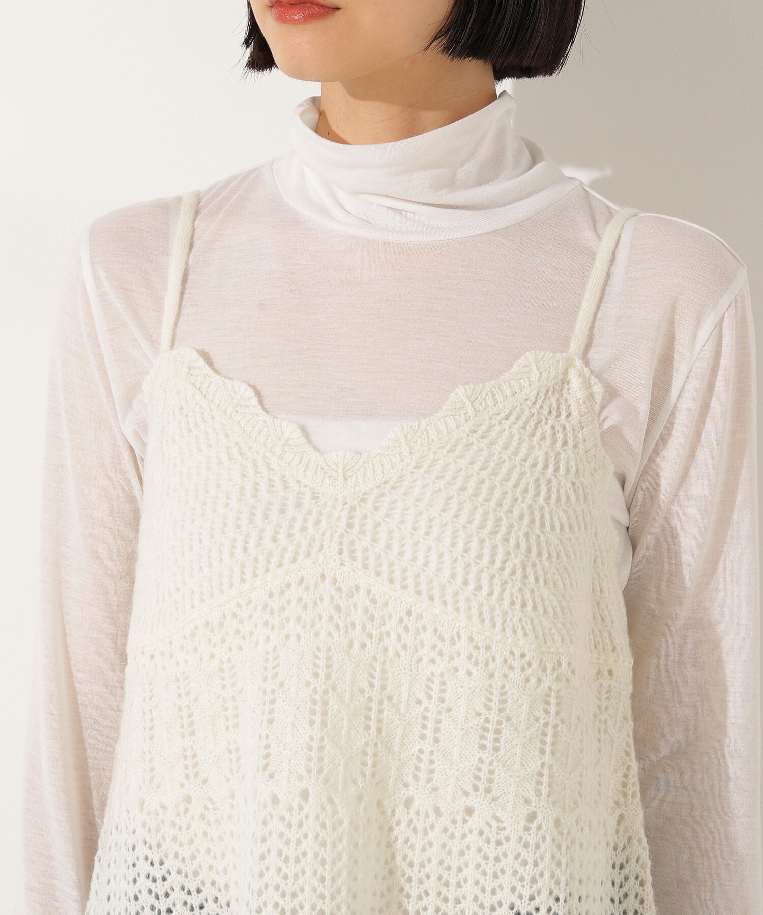  「カギアミ風ヘアリーニットビスチェ」|ニット・セーター|