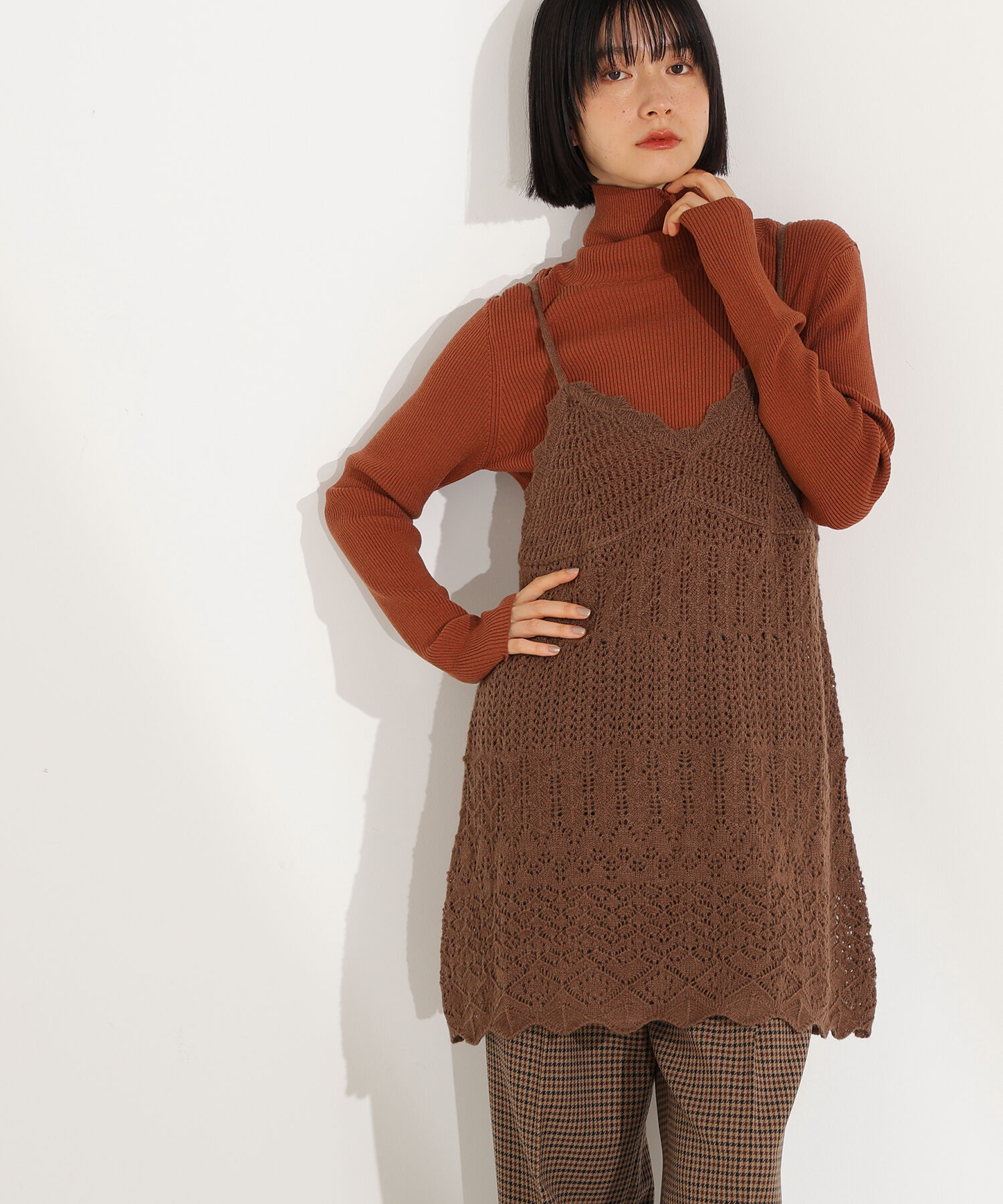  「カギアミ風ヘアリーニットビスチェ」|ニット・セーター|