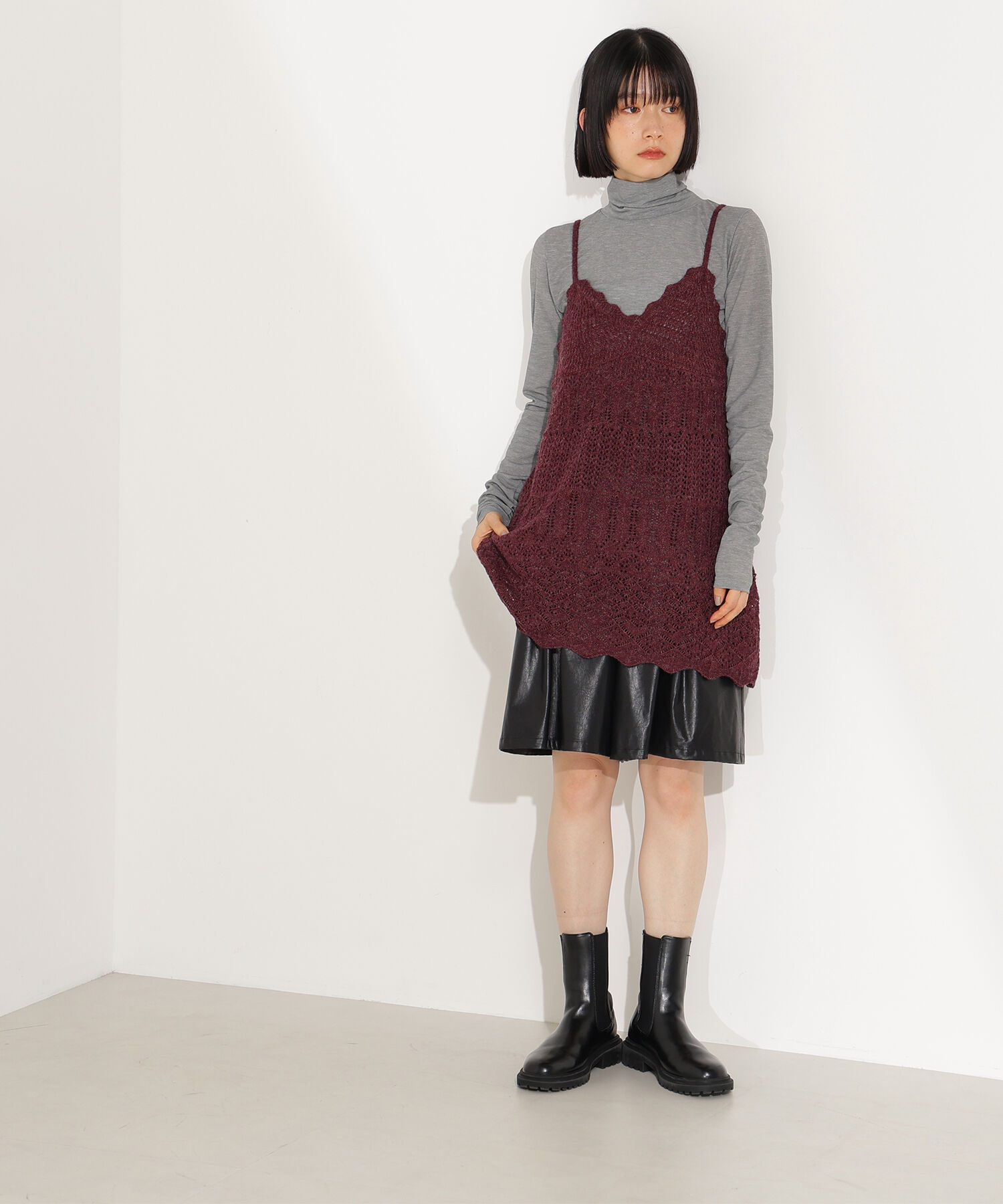  「カギアミ風ヘアリーニットビスチェ」|ニット・セーター|