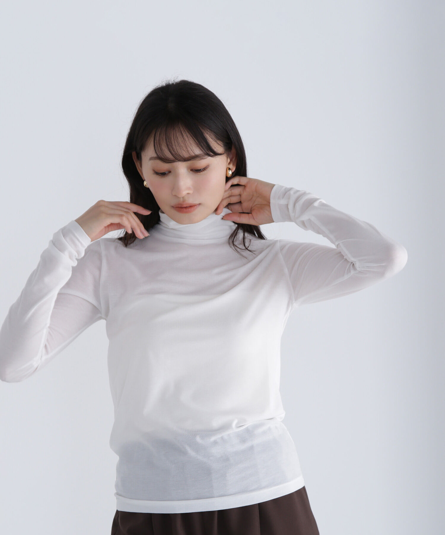  「シアーカットソーシリーズ ハイネック」|Tシャツ・カットソー|