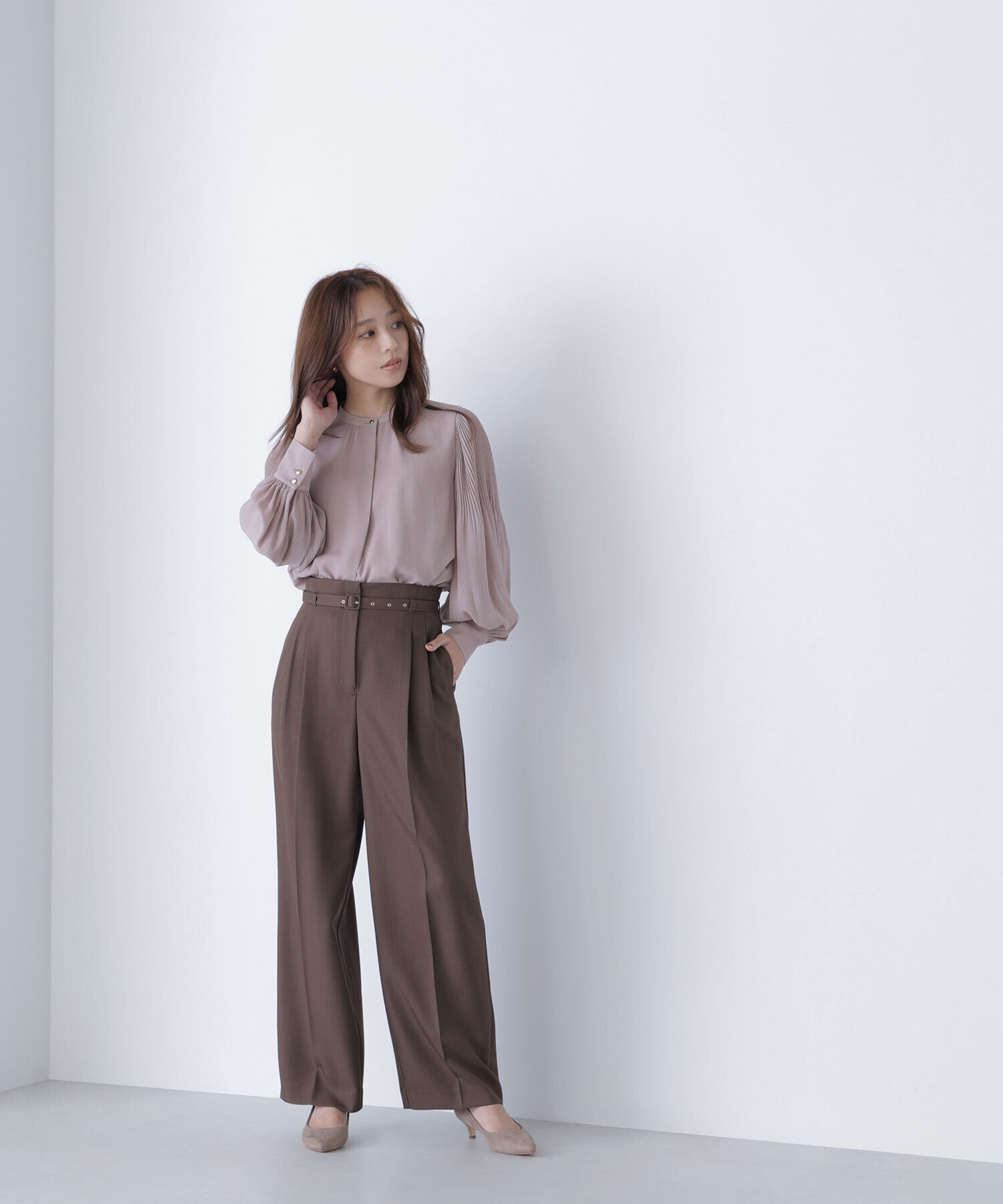  「くびれ仕込みベルテッドパンツ」|その他|