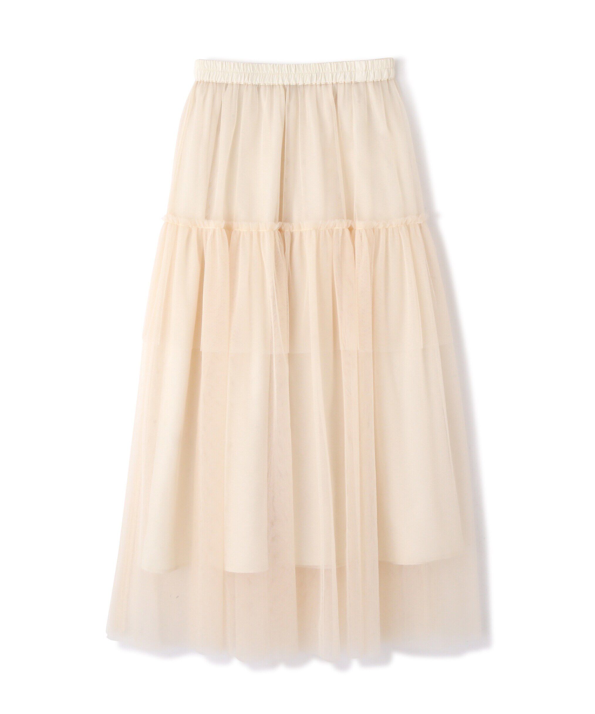  「チュールティアードマキシスカート」|スカート|