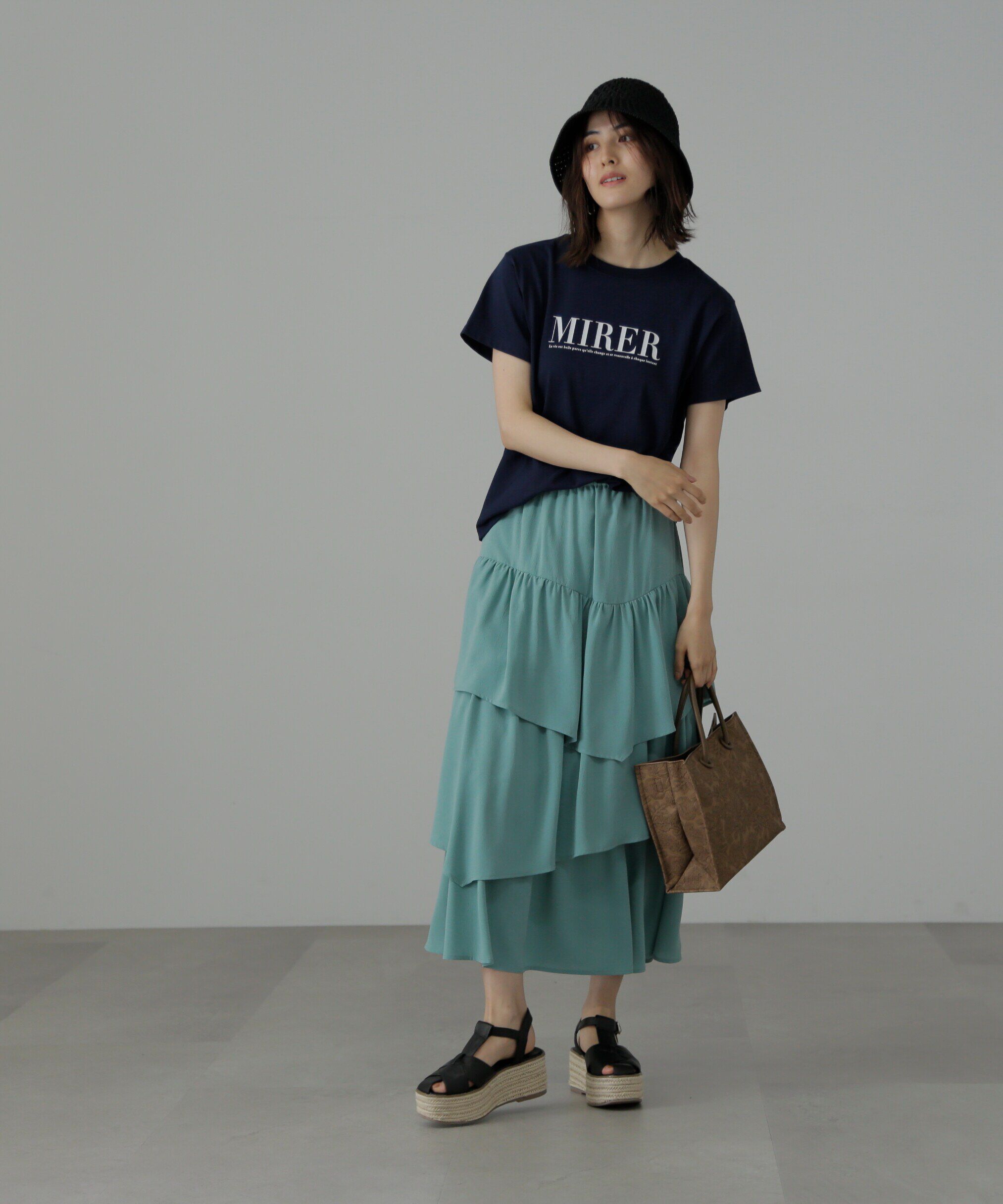  「[低身長サイズ/Sシリーズ]ランダムティアードスカート」|スカート|