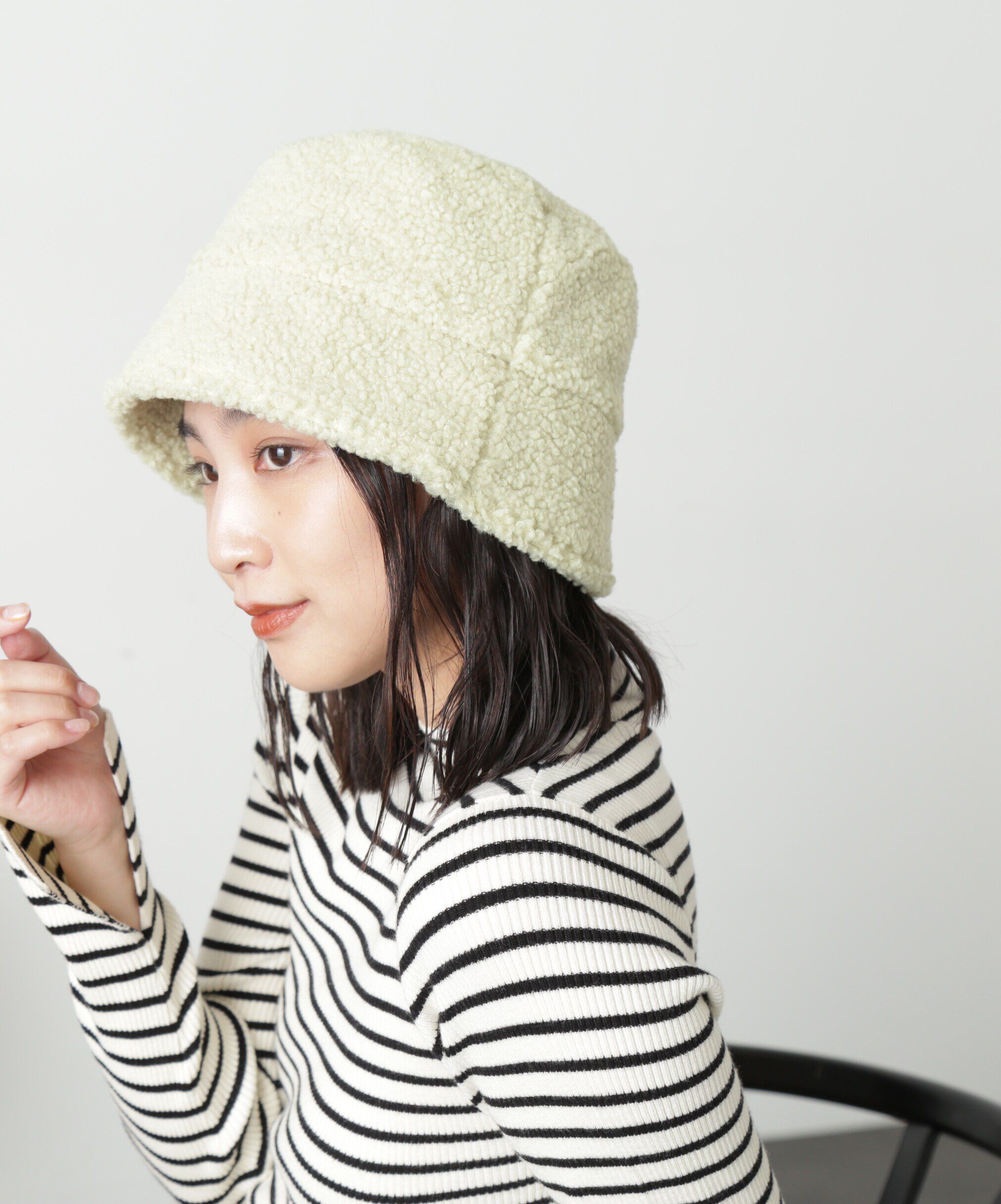  「ボアダウンブリムハット」|ソックス|