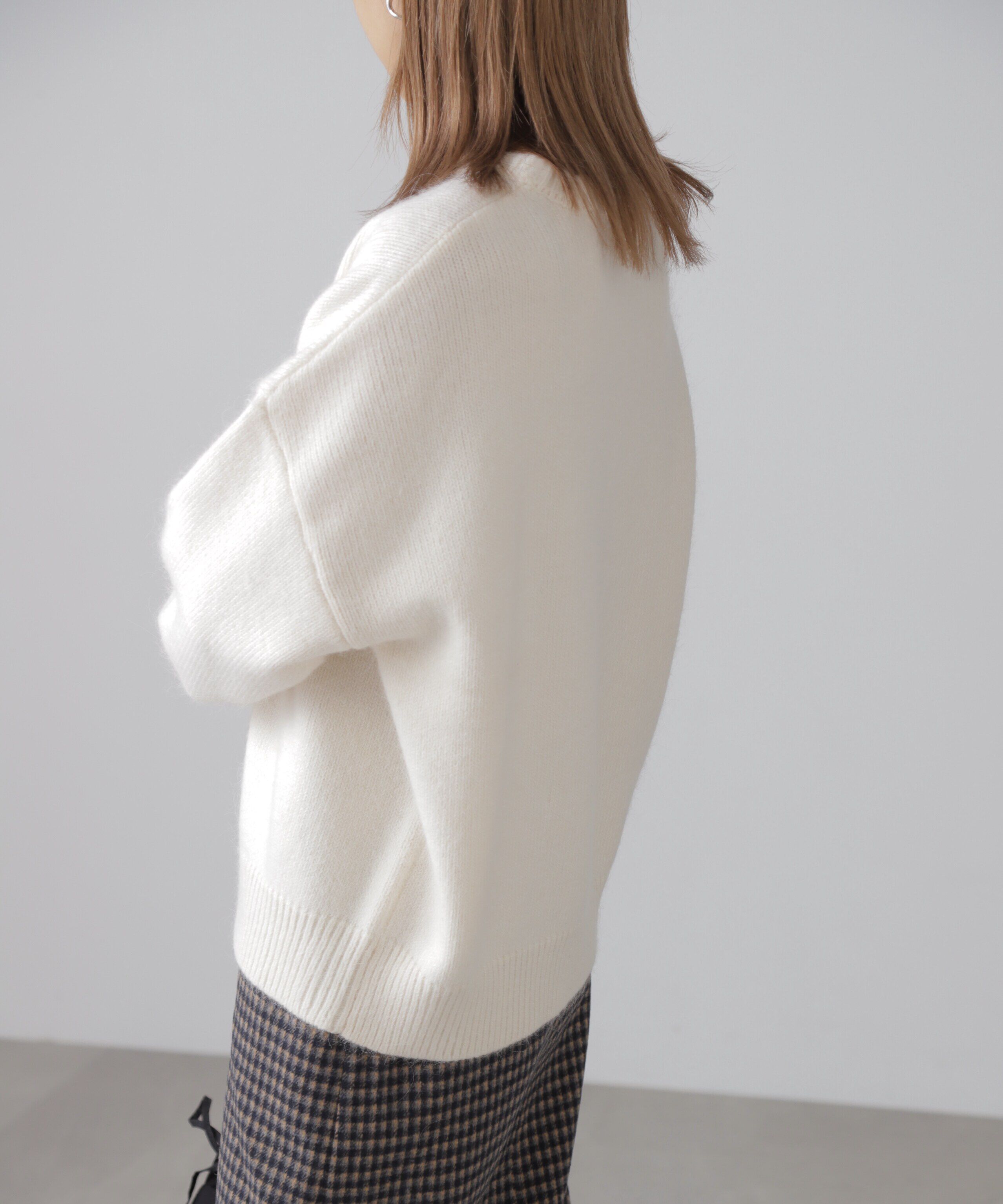  「オーバーサイズチュニック丈ニット」|ニット・セーター|