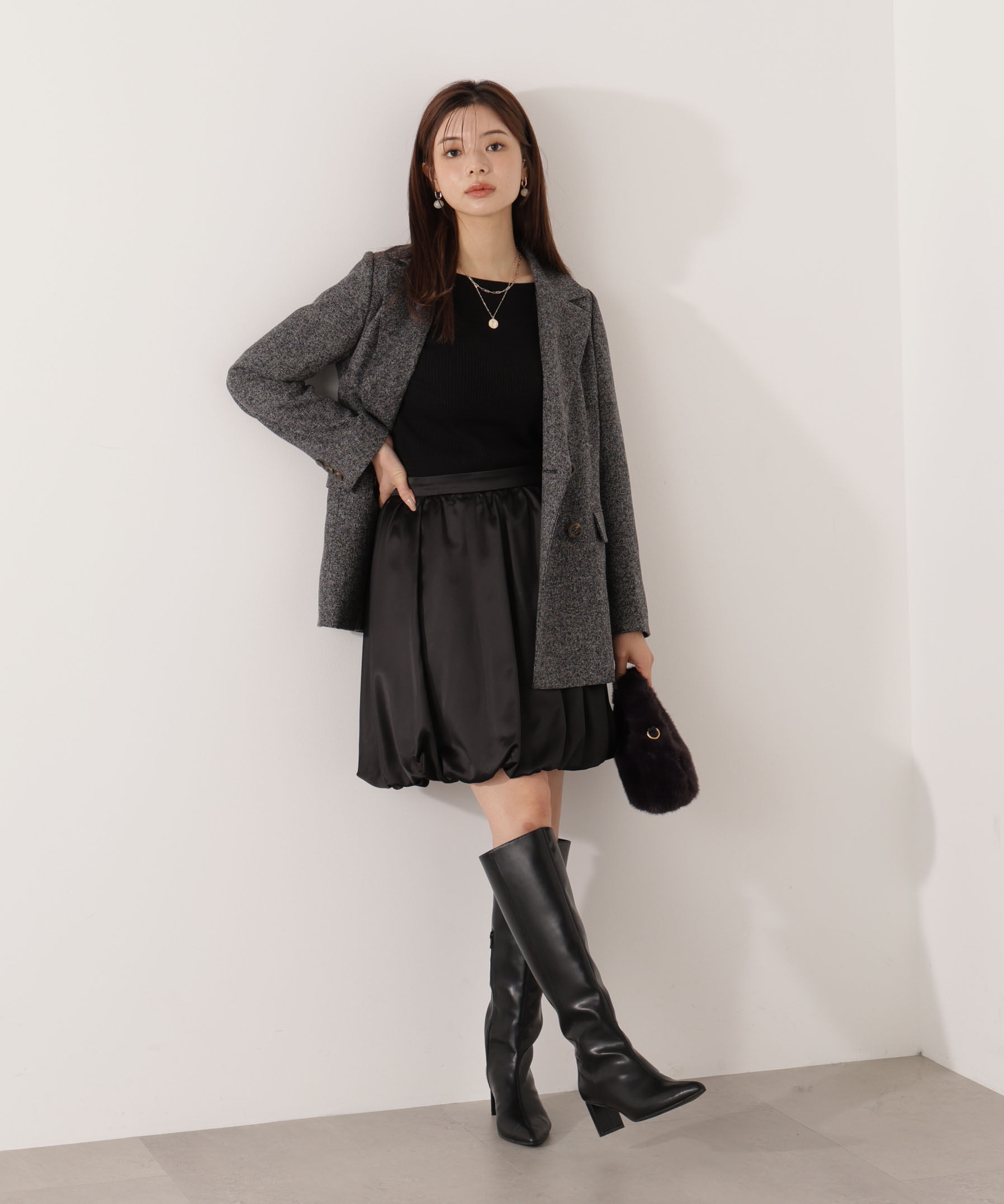 PROPORTION BODY DRESSING「＜ウォッシャブル＞バルーンミニスカート」|スカート|